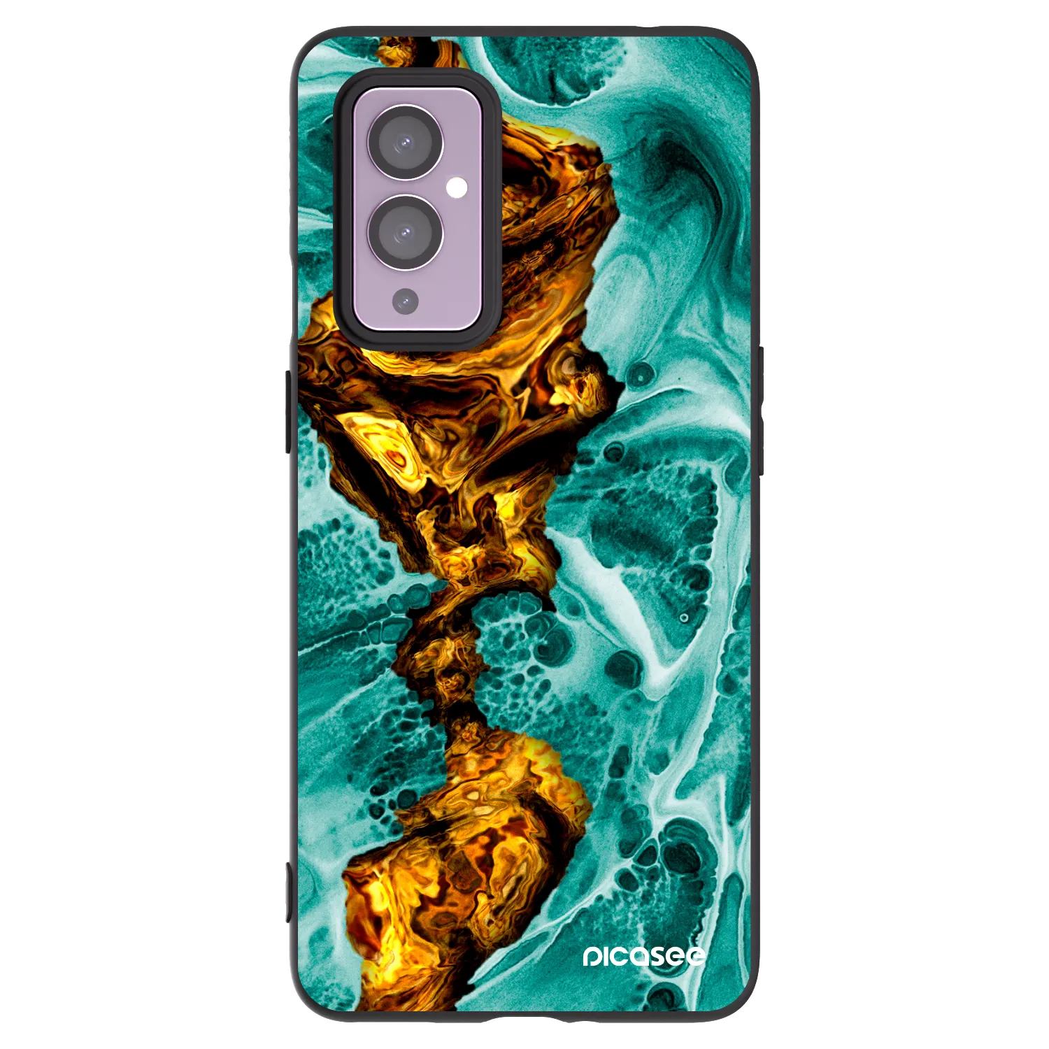 Picasee silikónový čierny obal pre OnePlus 9 - Goldsky