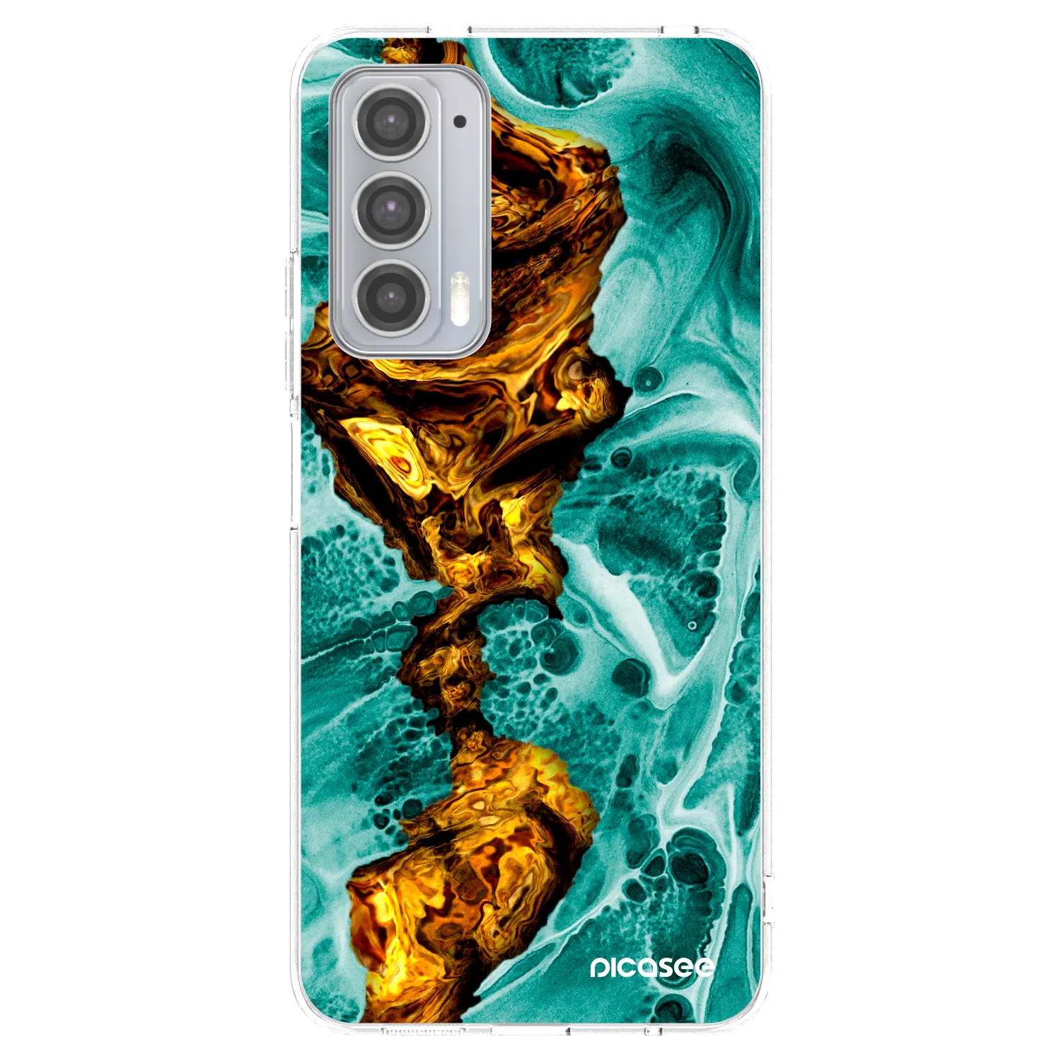Picasee silikónový prehľadný obal pre Motorola Edge 20 - Goldsky