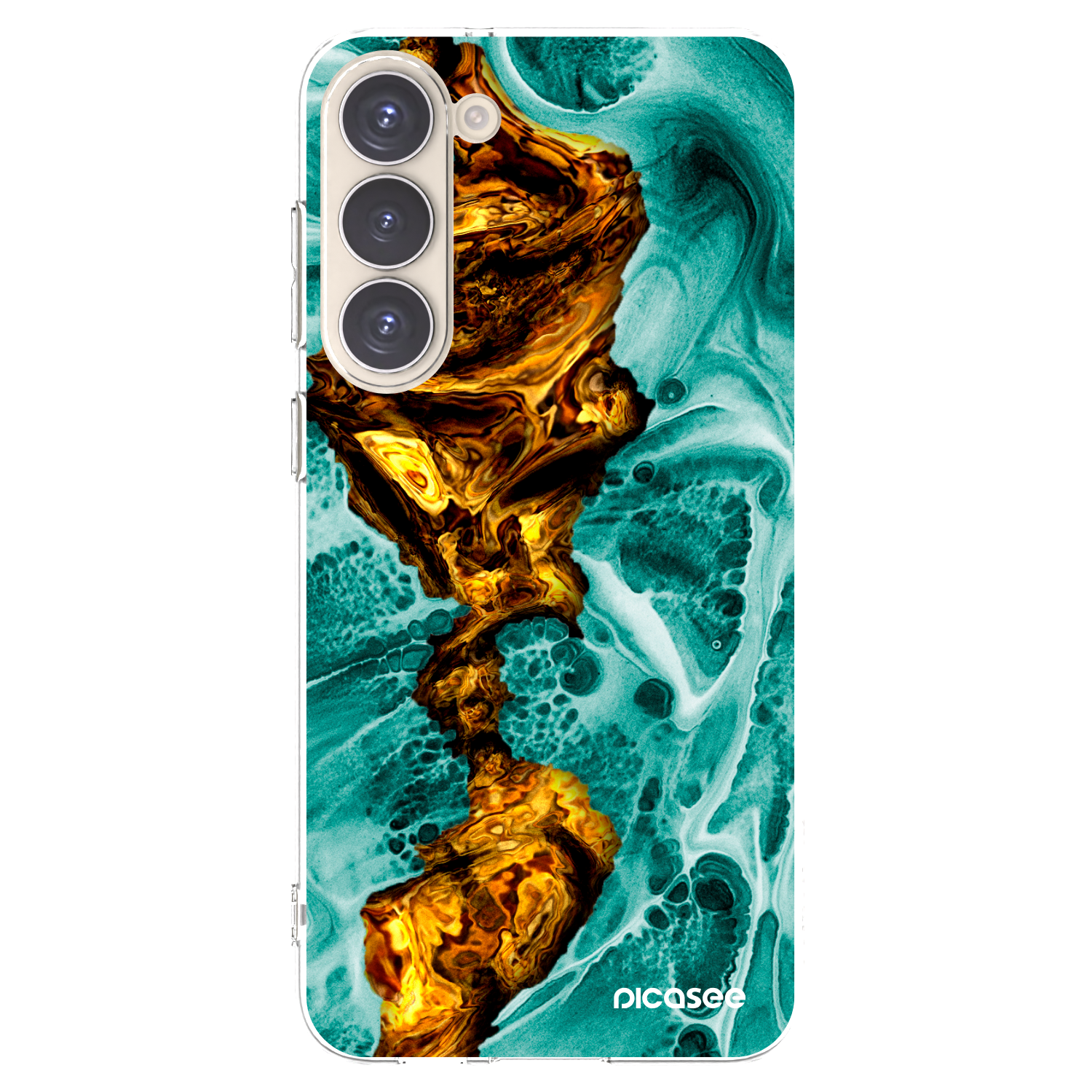Picasee silikónový prehľadný obal pre Samsung Galaxy S23+ 5G - Goldsky