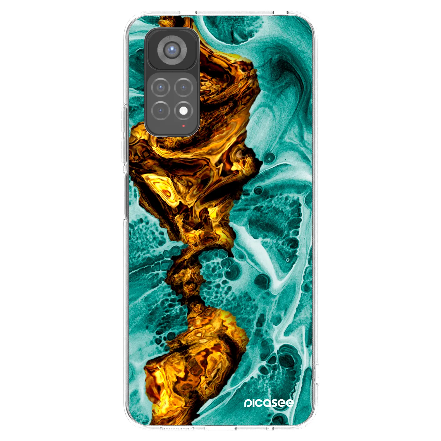 Picasee silikónový prehľadný obal pre Xiaomi Redmi Note 11S 5G - Goldsky