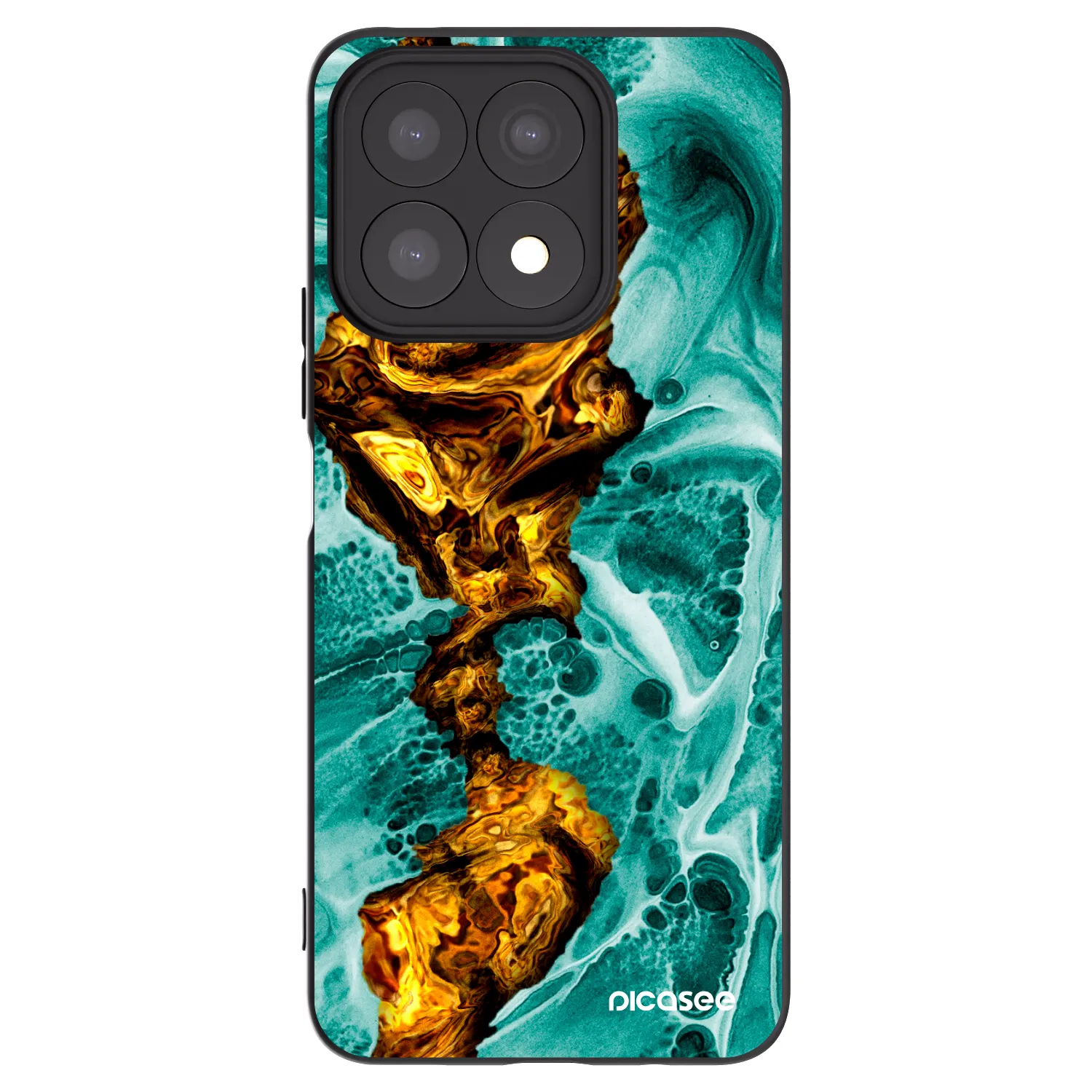 Picasee silikónový čierny obal pre Honor X8a - Goldsky