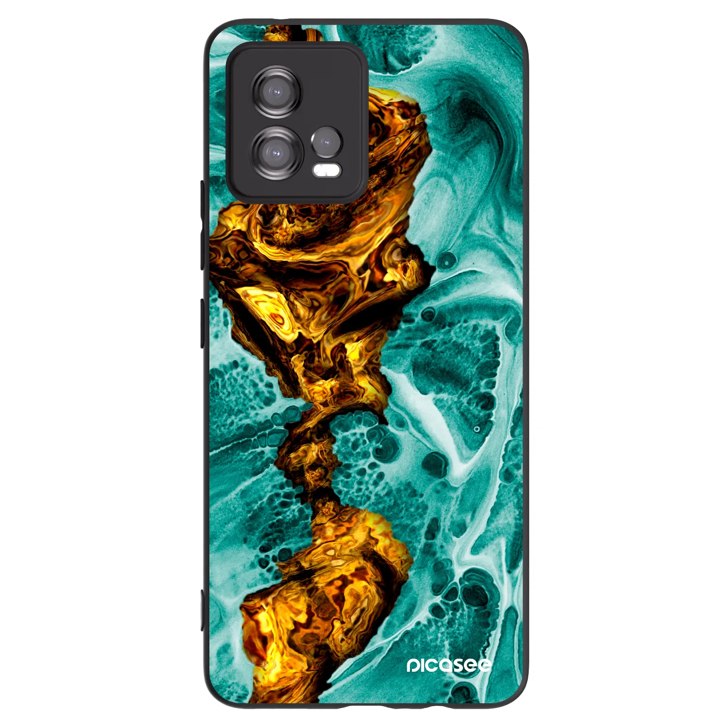 Picasee silikónový čierny obal pre Motorola Moto G72 - Goldsky