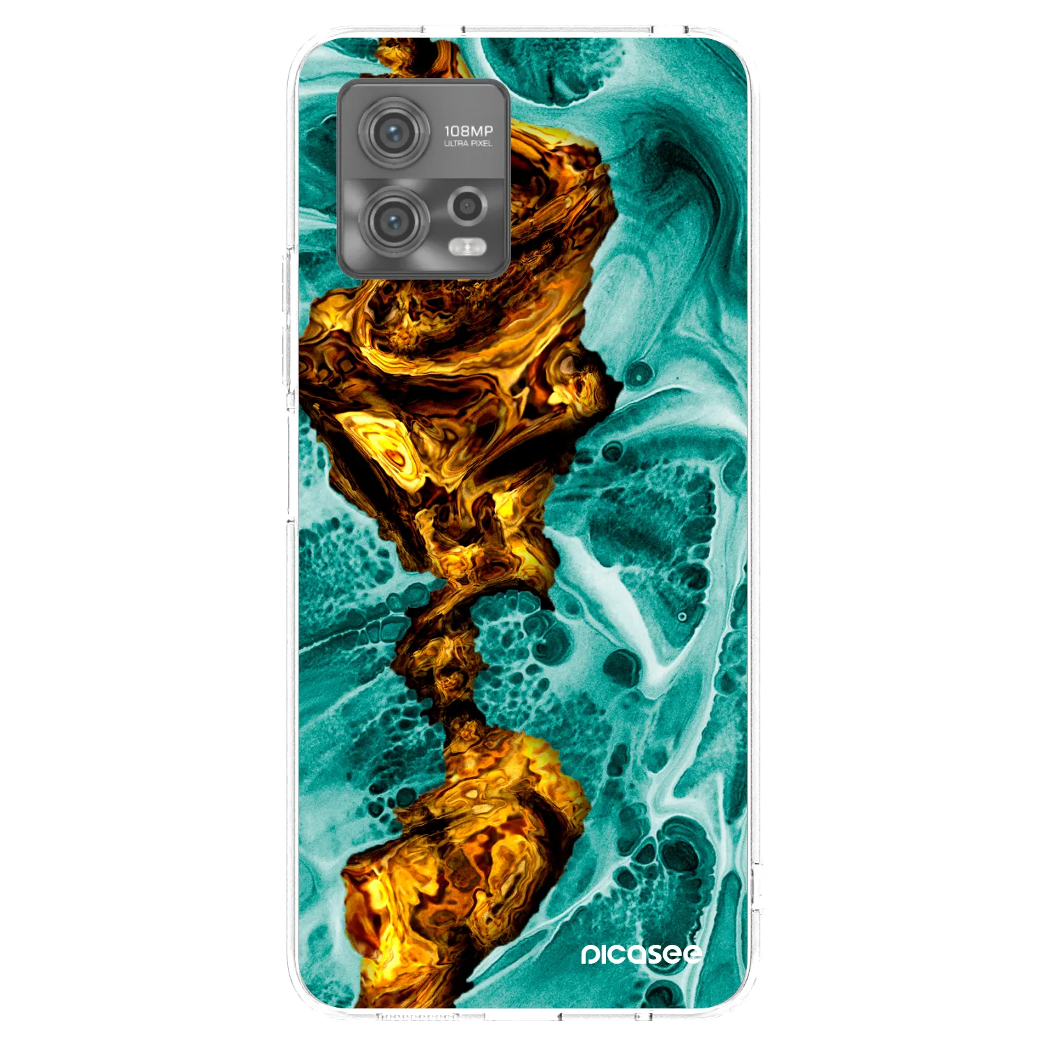 Picasee silikónový prehľadný obal pre Motorola Moto G72 - Goldsky