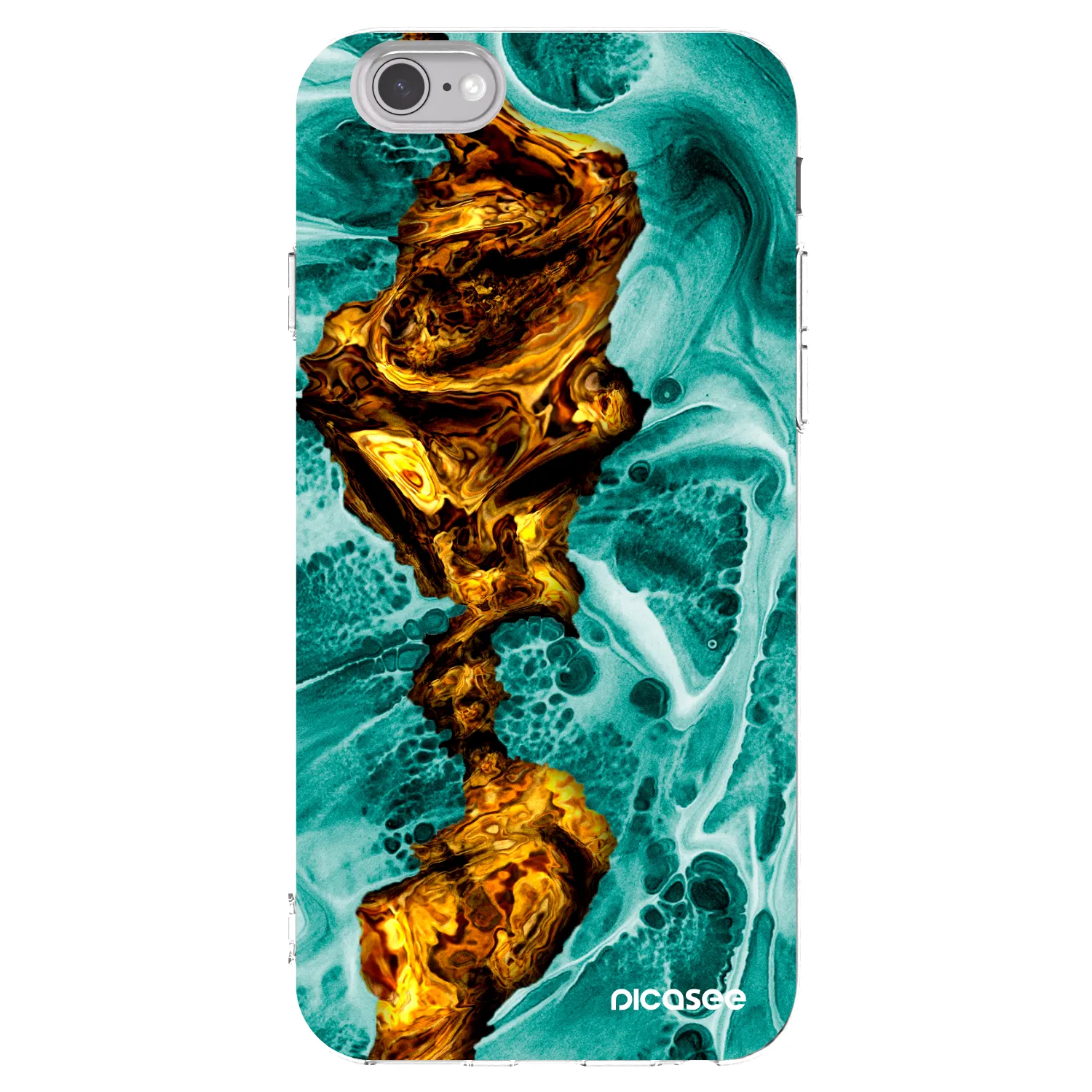 Picasee silikónový prehľadný obal pre Apple iPhone 6/6S - Goldsky
