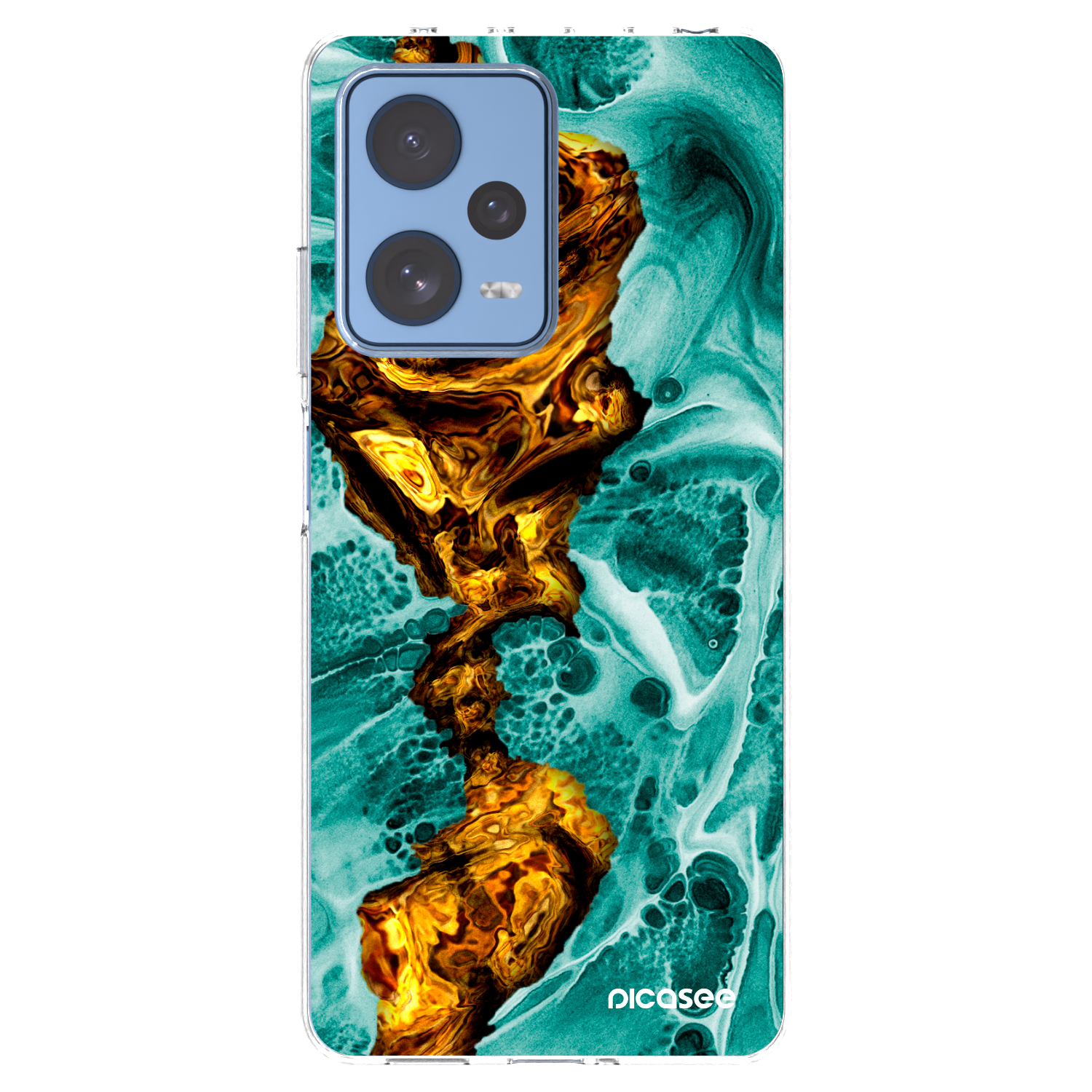Picasee silikónový prehľadný obal pre Xiaomi Redmi Note 12 Pro 5G - Goldsky