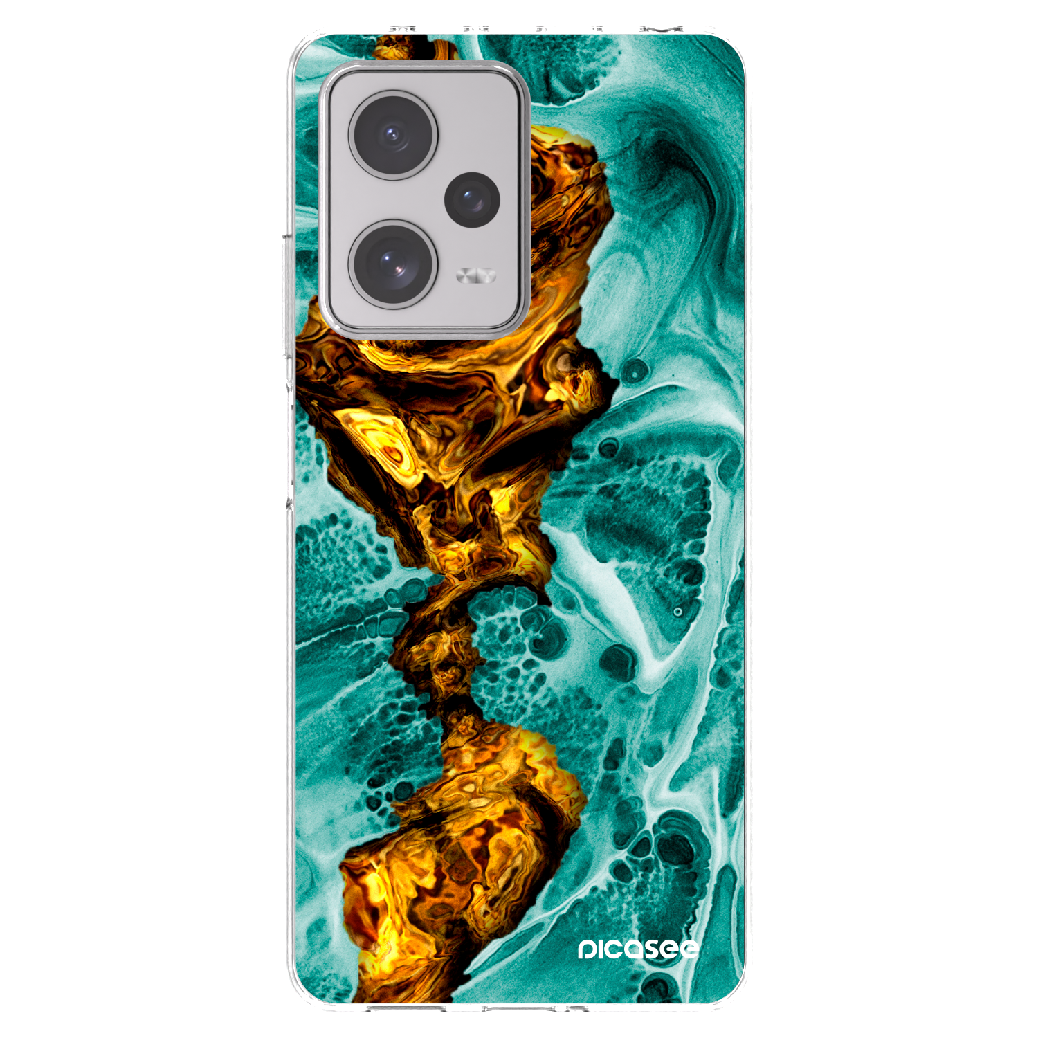 Picasee silikónový prehľadný obal pre Xiaomi Redmi Note 12 Pro+ 5G - Goldsky