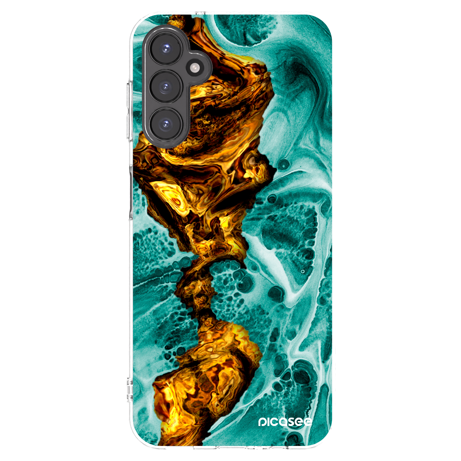 Picasee silikónový prehľadný obal pre Samsung Galaxy A14 4G A145R - Goldsky