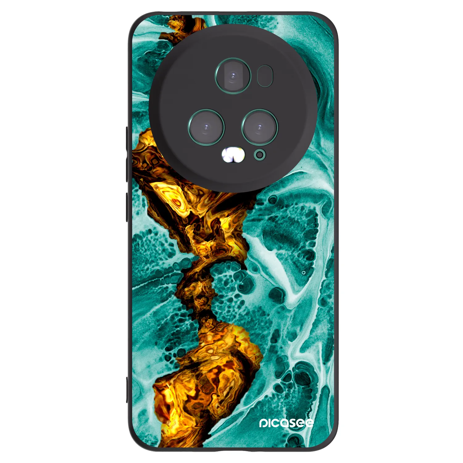 Picasee silikónový čierny obal pre Honor Magic5 Pro - Goldsky