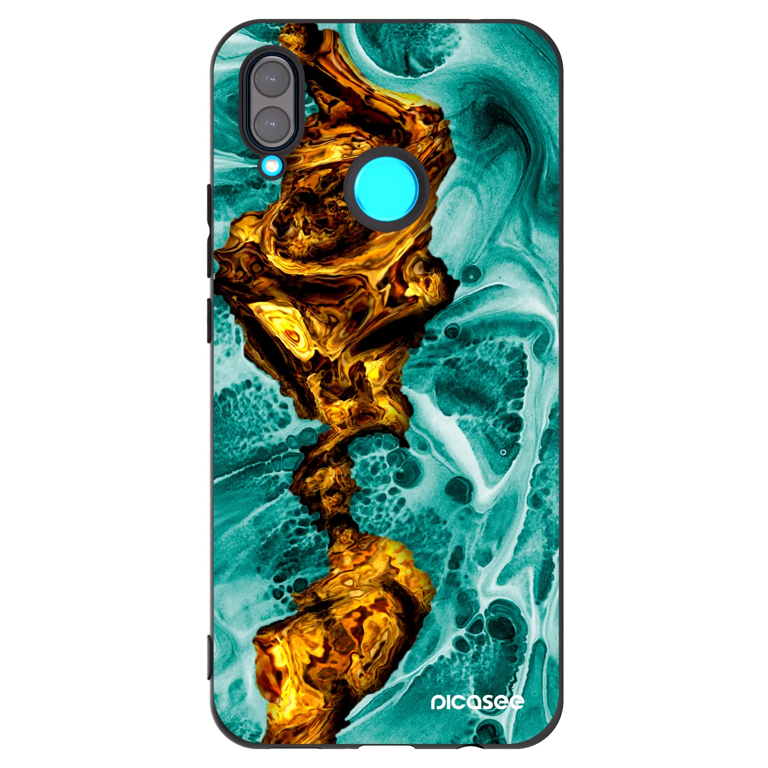 Picasee silikónový čierny obal pre Huawei Nova 3 - Goldsky