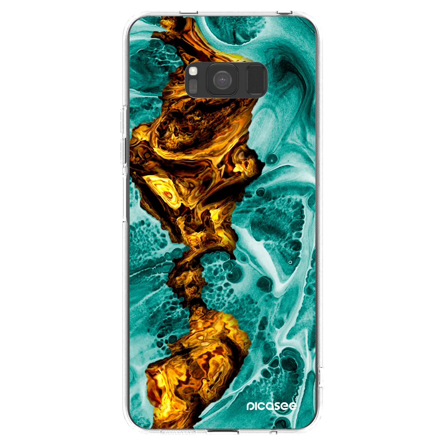 Picasee silikónový prehľadný obal pre Samsung Galaxy S8 G950F - Goldsky
