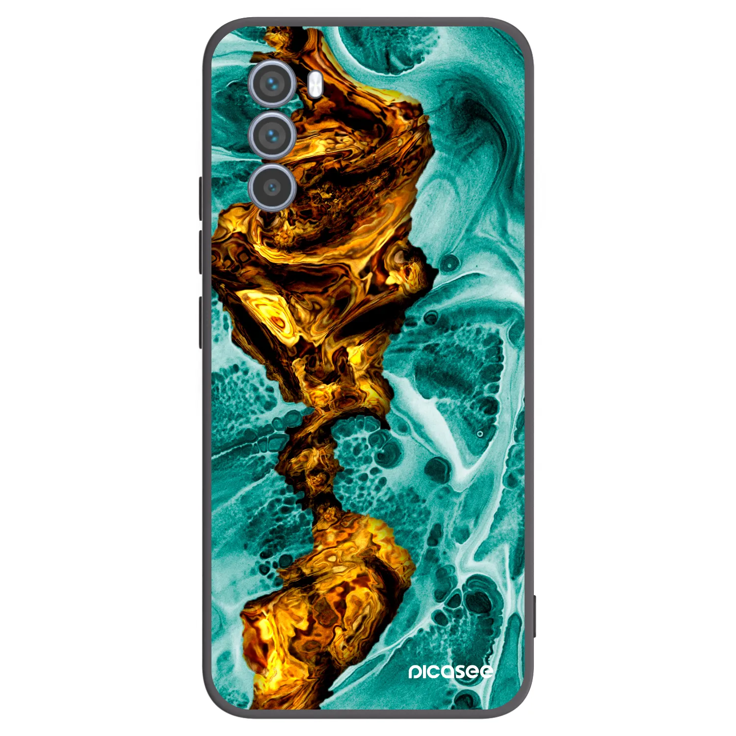 Picasee silikónový čierny obal pre Motorola Moto G62 - Goldsky