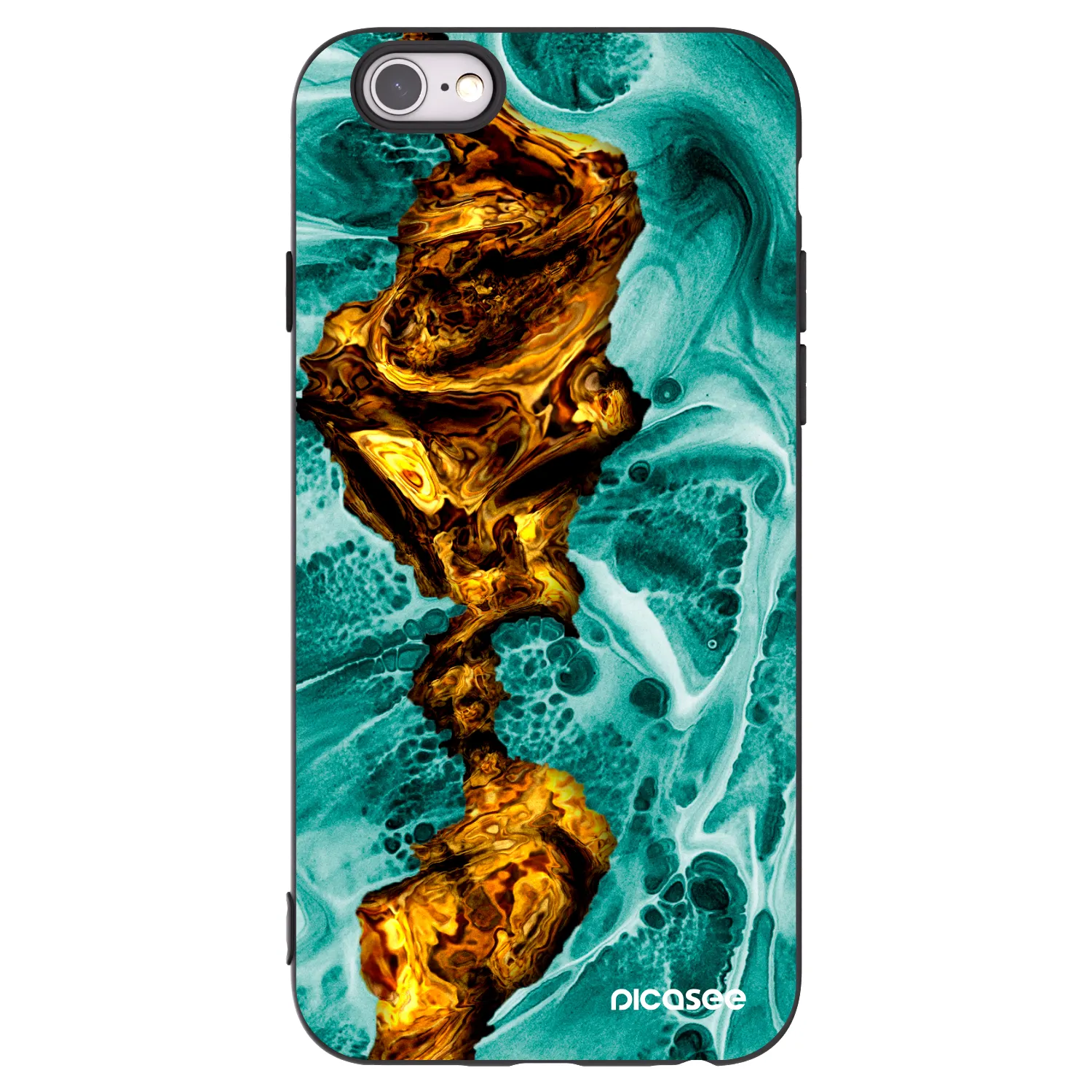 Picasee silikónový čierny obal pre Apple iPhone 6/6S - Goldsky