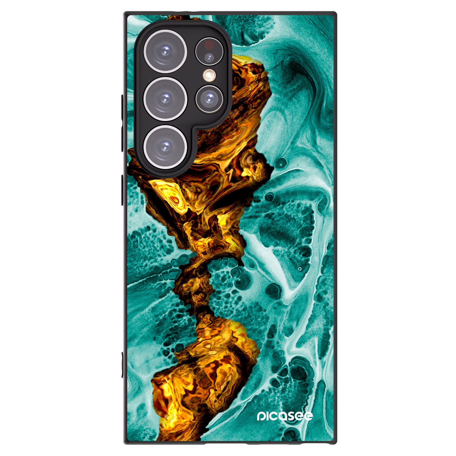 Picasee silikónový čierny obal pre Samsung Galaxy S24 Ultra S928B 5G - Goldsky