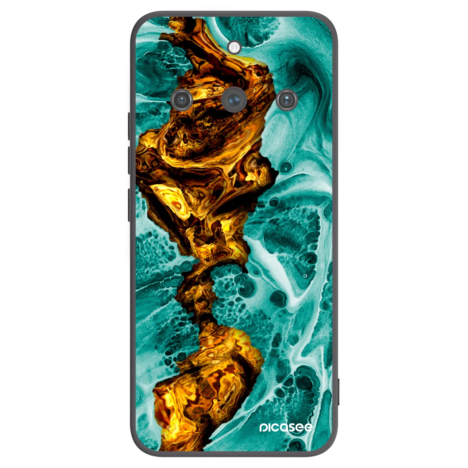 Picasee silikónový čierny obal pre Realme 11 Pro+ - Goldsky