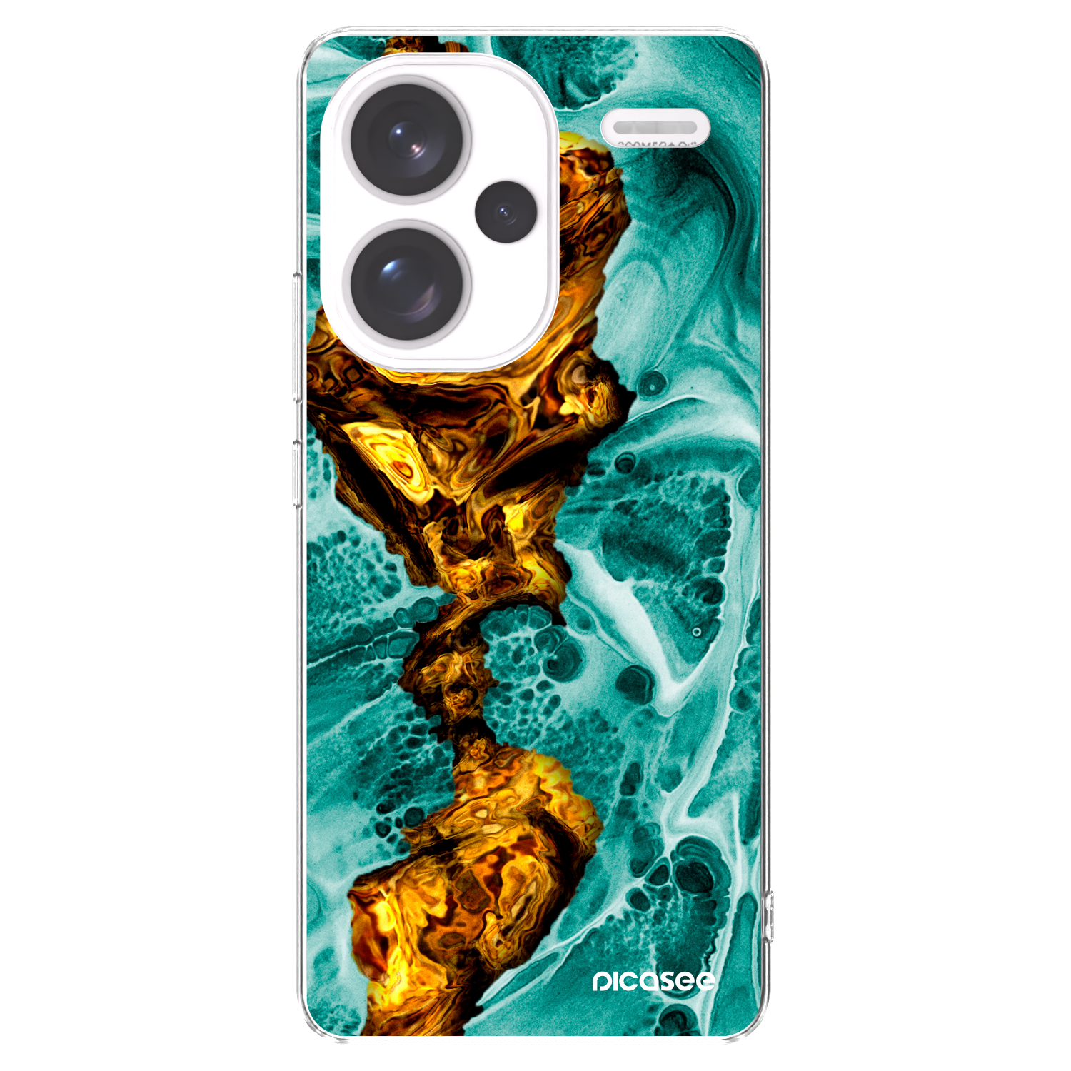 Picasee silikónový prehľadný obal pre Xiaomi Redmi Note 13 Pro+ 5G - Goldsky