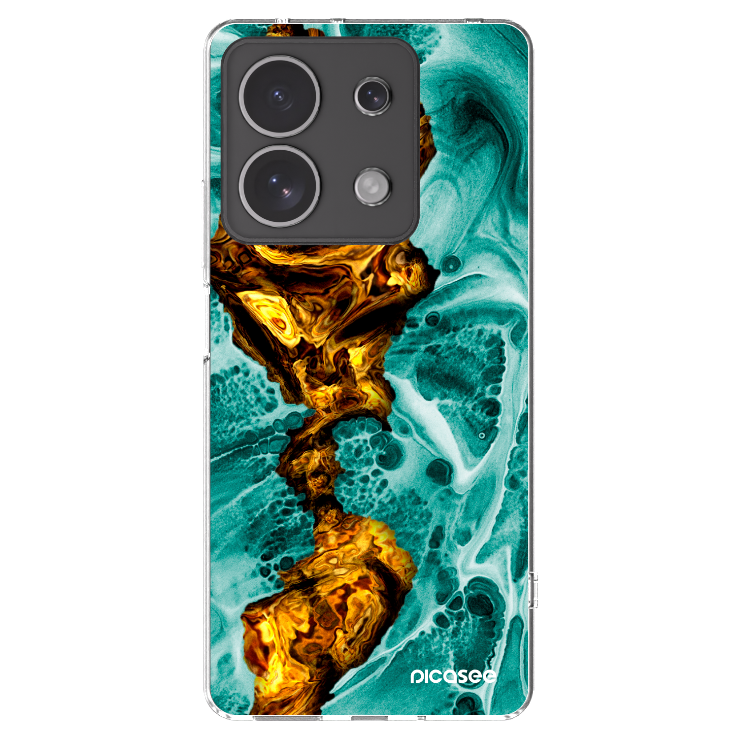 Picasee silikónový prehľadný obal pre Xiaomi Redmi Note 13 4G - Goldsky