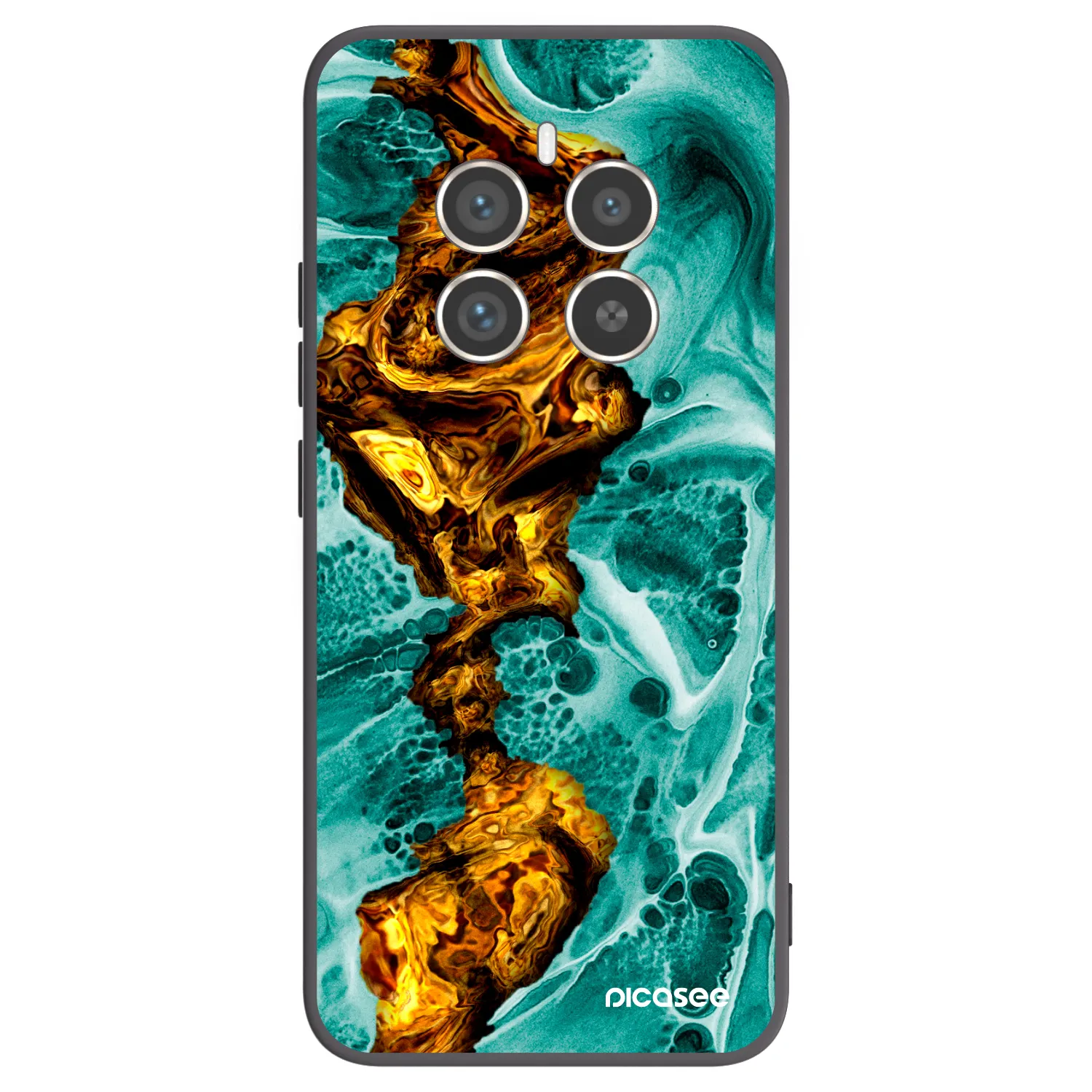 Picasee silikónový čierny obal pre Realme 12 Pro 5G - Goldsky
