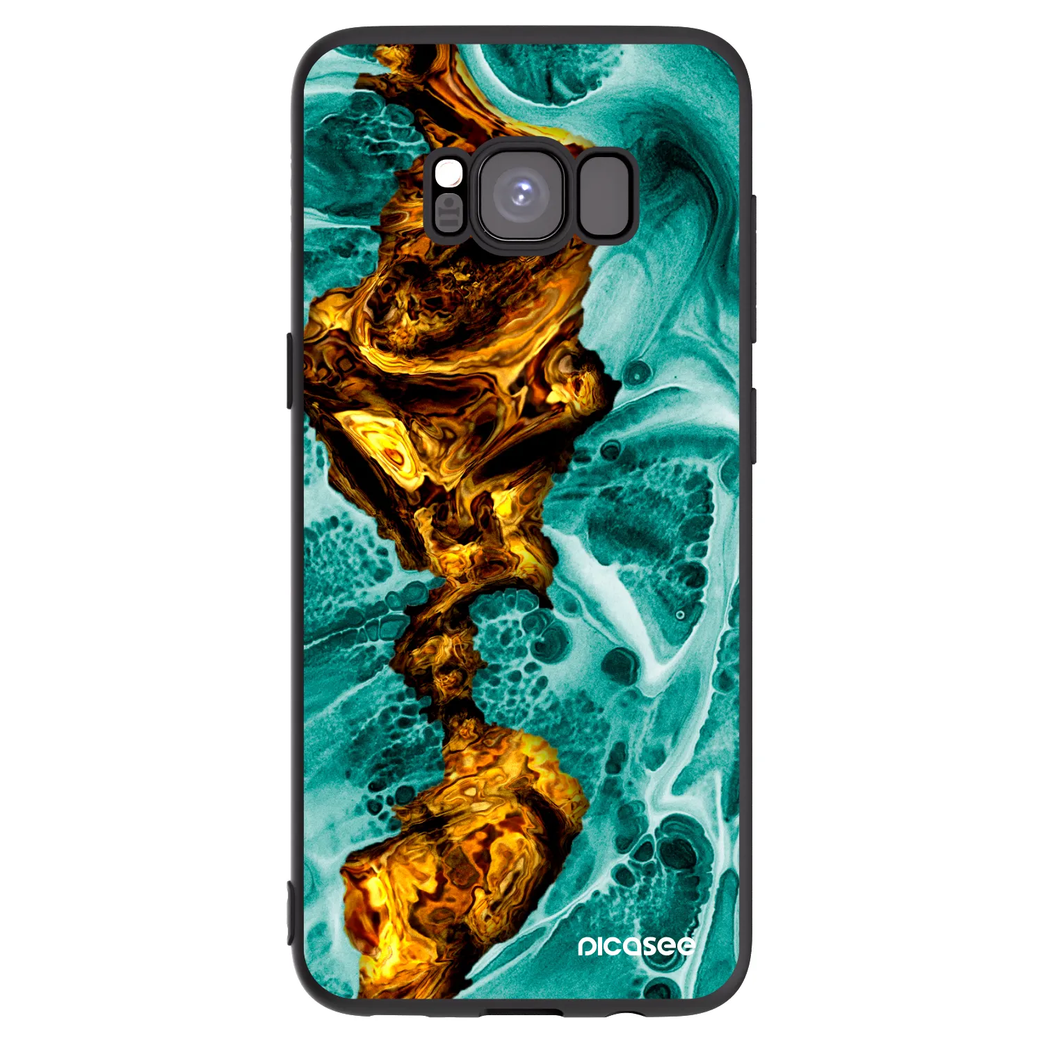 Picasee silikónový čierny obal pre Samsung Galaxy S8 G950F - Goldsky
