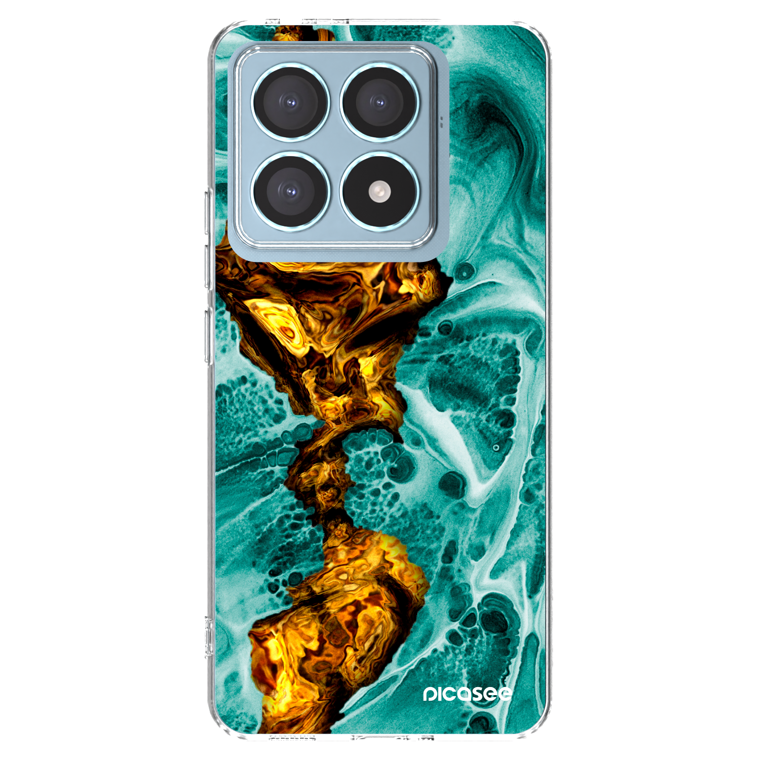 Picasee silikónový prehľadný obal pre Xiaomi 14T Pro - Goldsky