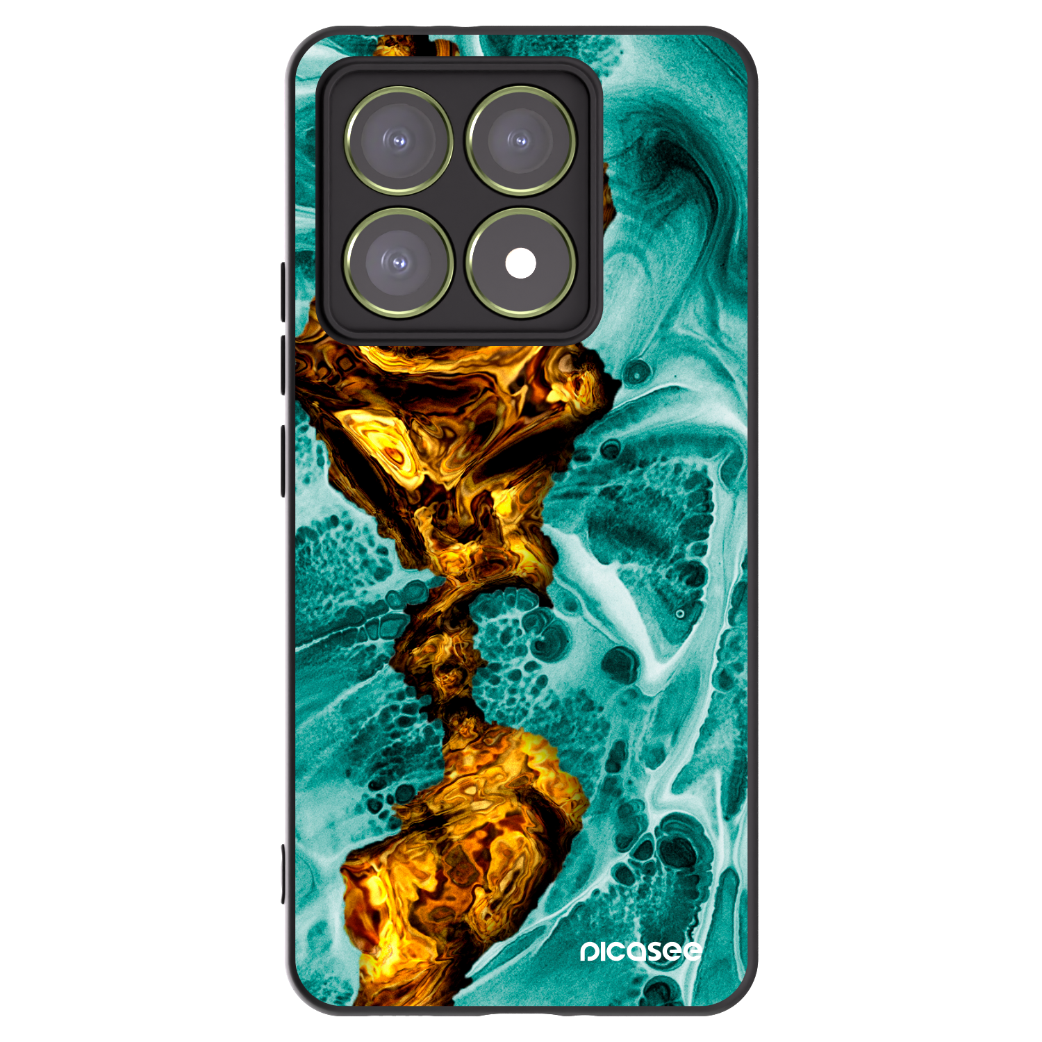 Picasee silikónový čierny obal pre Xiaomi 14T - Goldsky