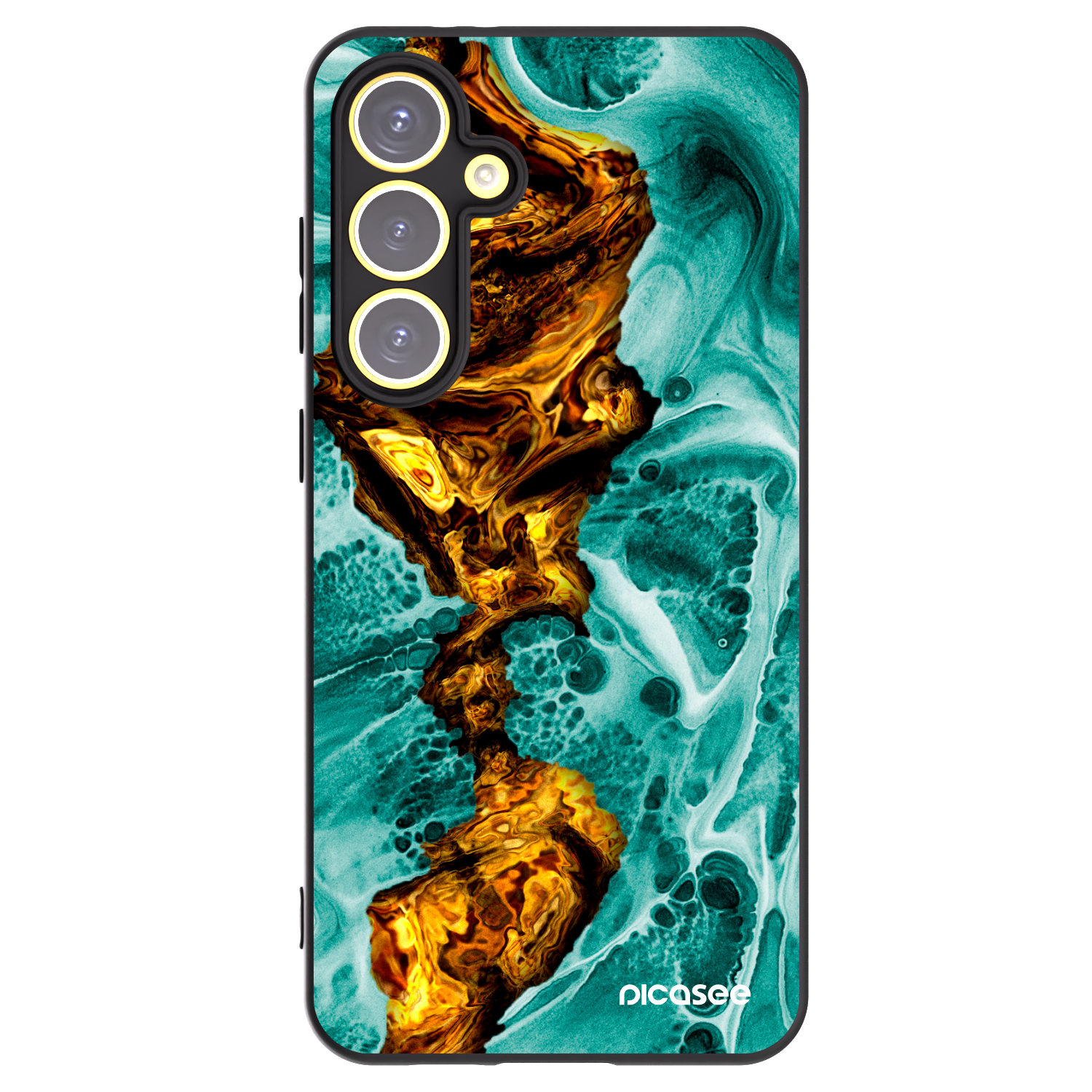 Picasee silikónový čierny obal pre Samsung Galaxy S24 FE S721B - Goldsky