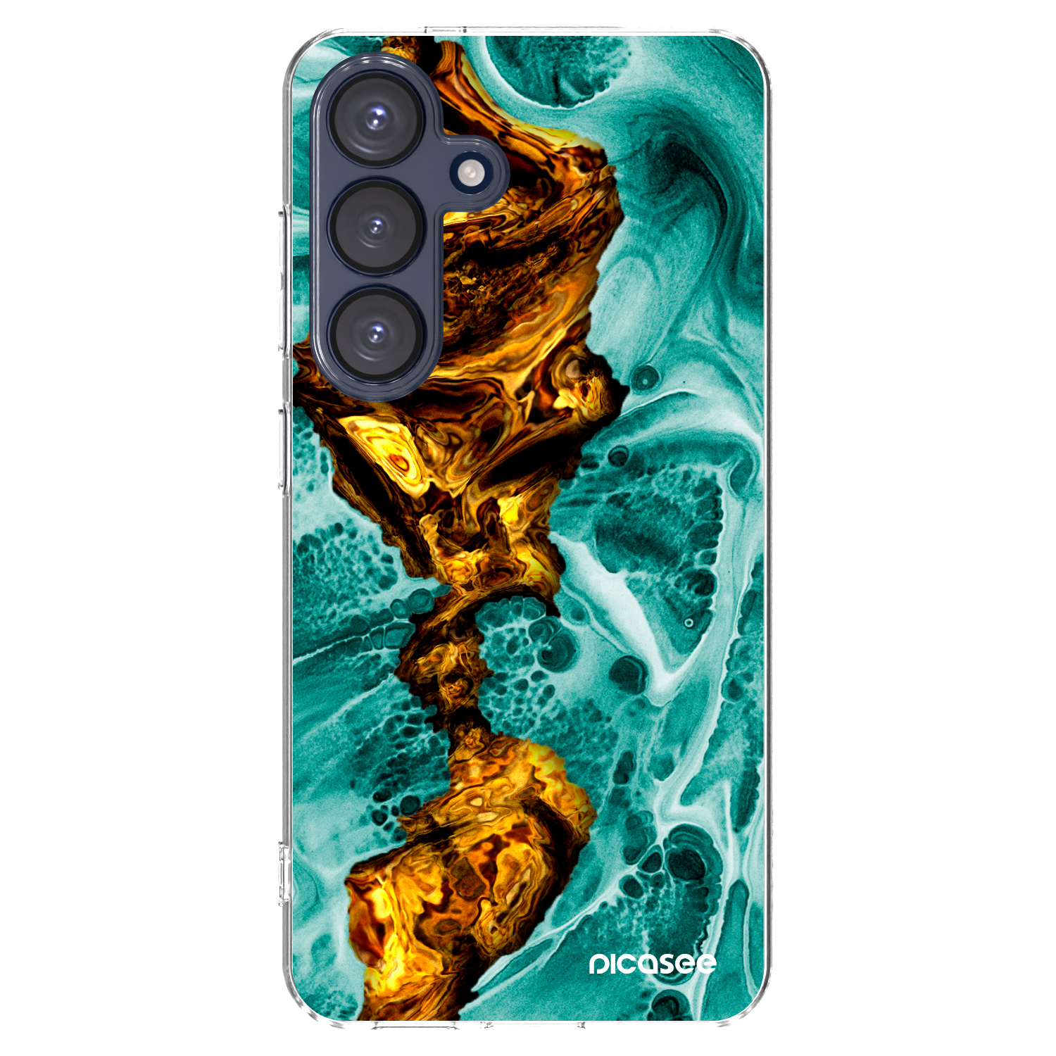 Picasee silikónový prehľadný obal pre Samsung Galaxy S25 5G - Goldsky