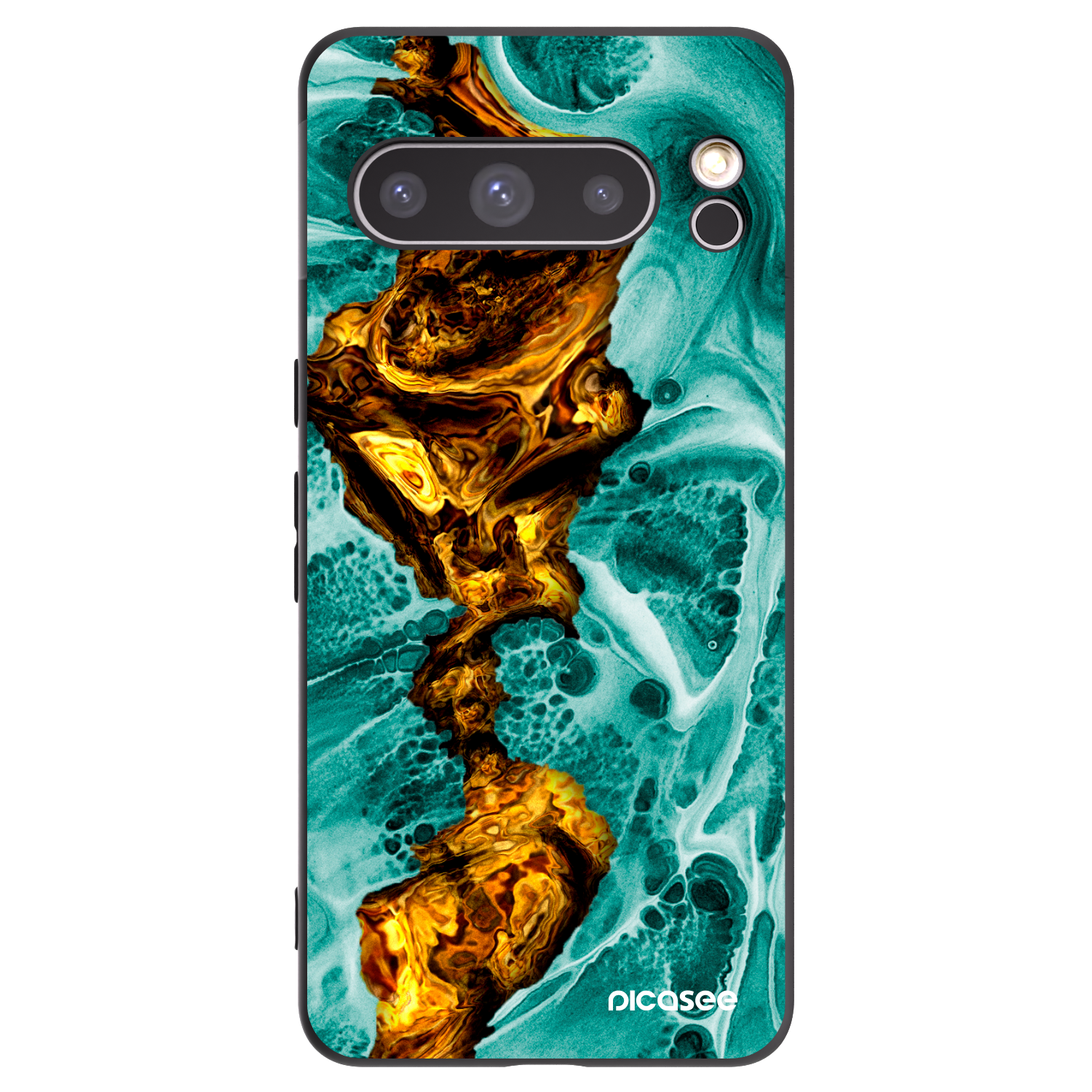 Picasee silikónový čierny obal pre Google Pixel 8 Pro - Goldsky