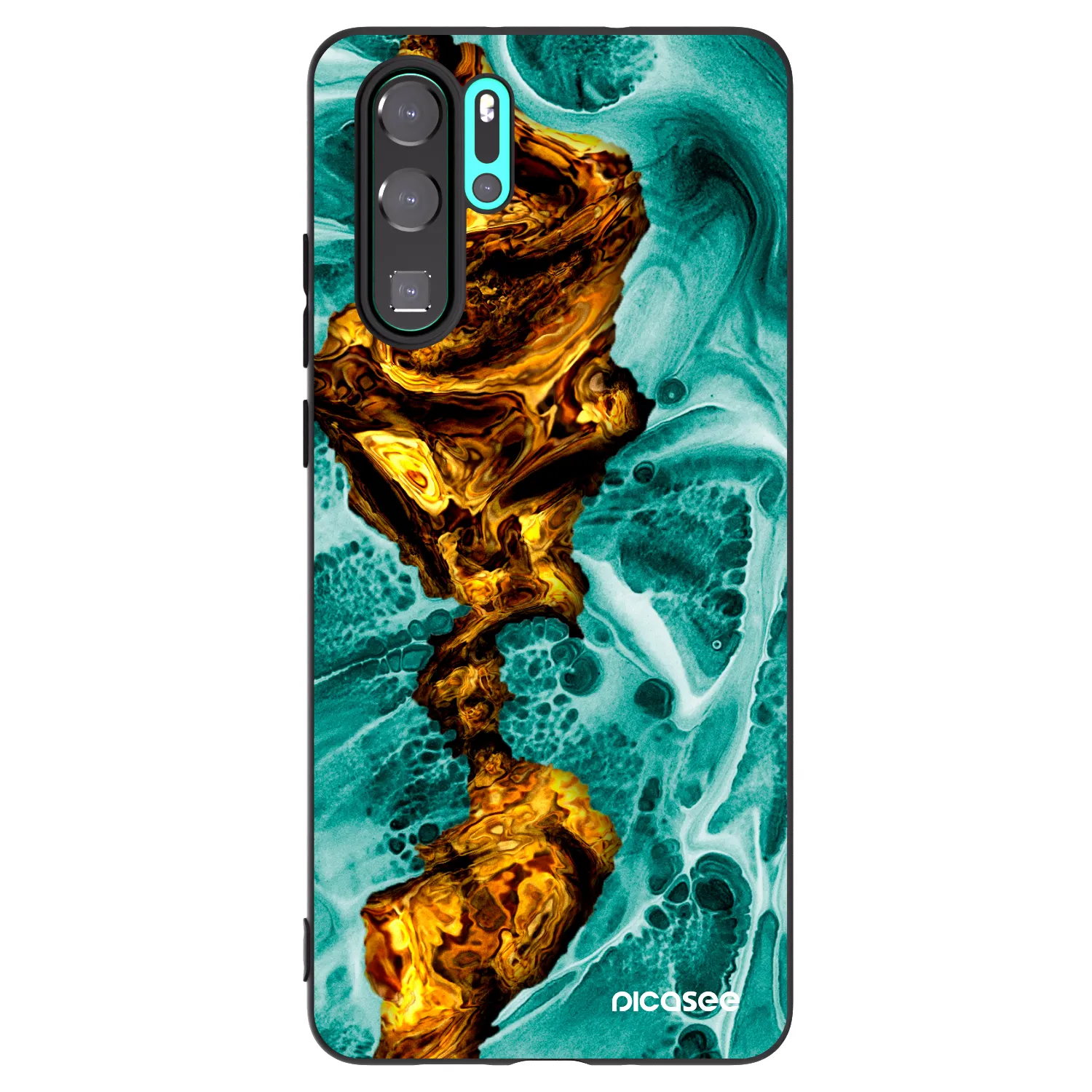 Picasee silikónový čierny obal pre Huawei P30 Pro - Goldsky