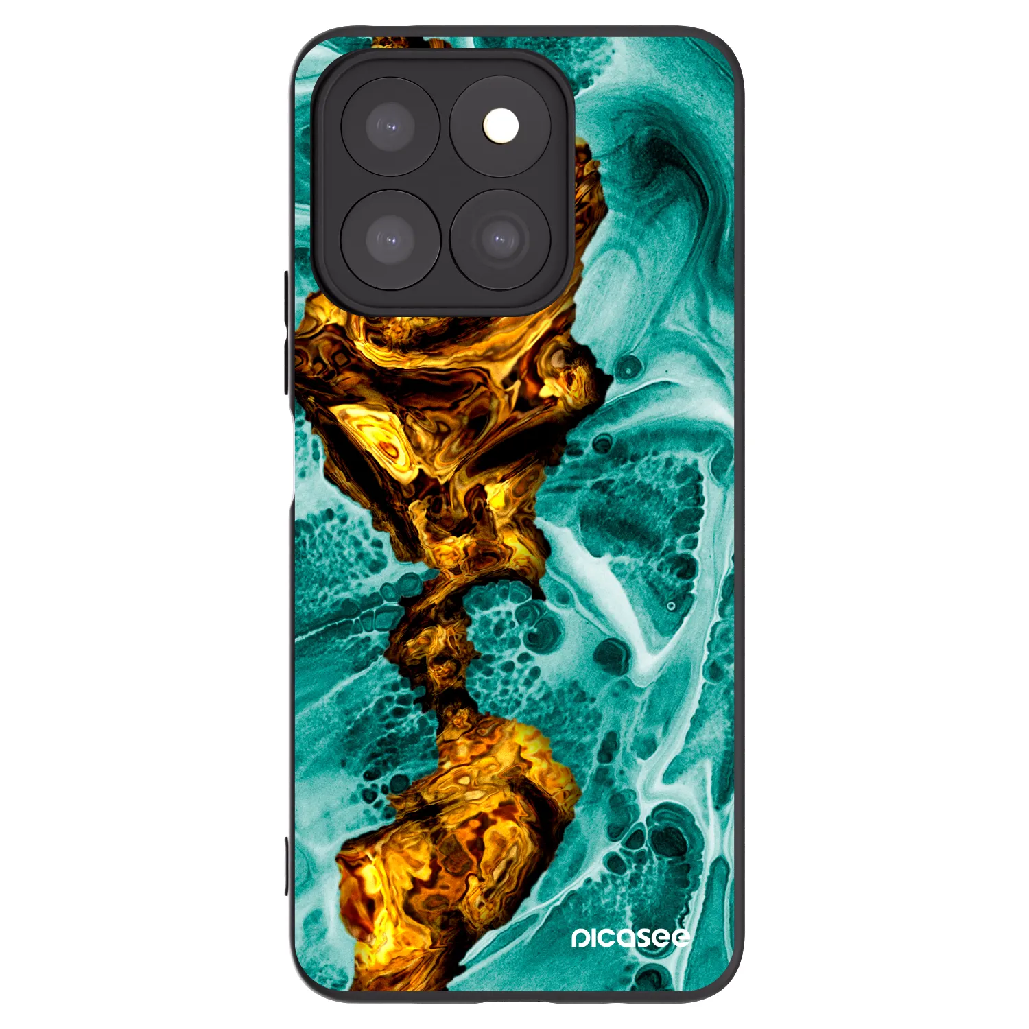 Picasee silikónový čierny obal pre Honor X8c - Goldsky