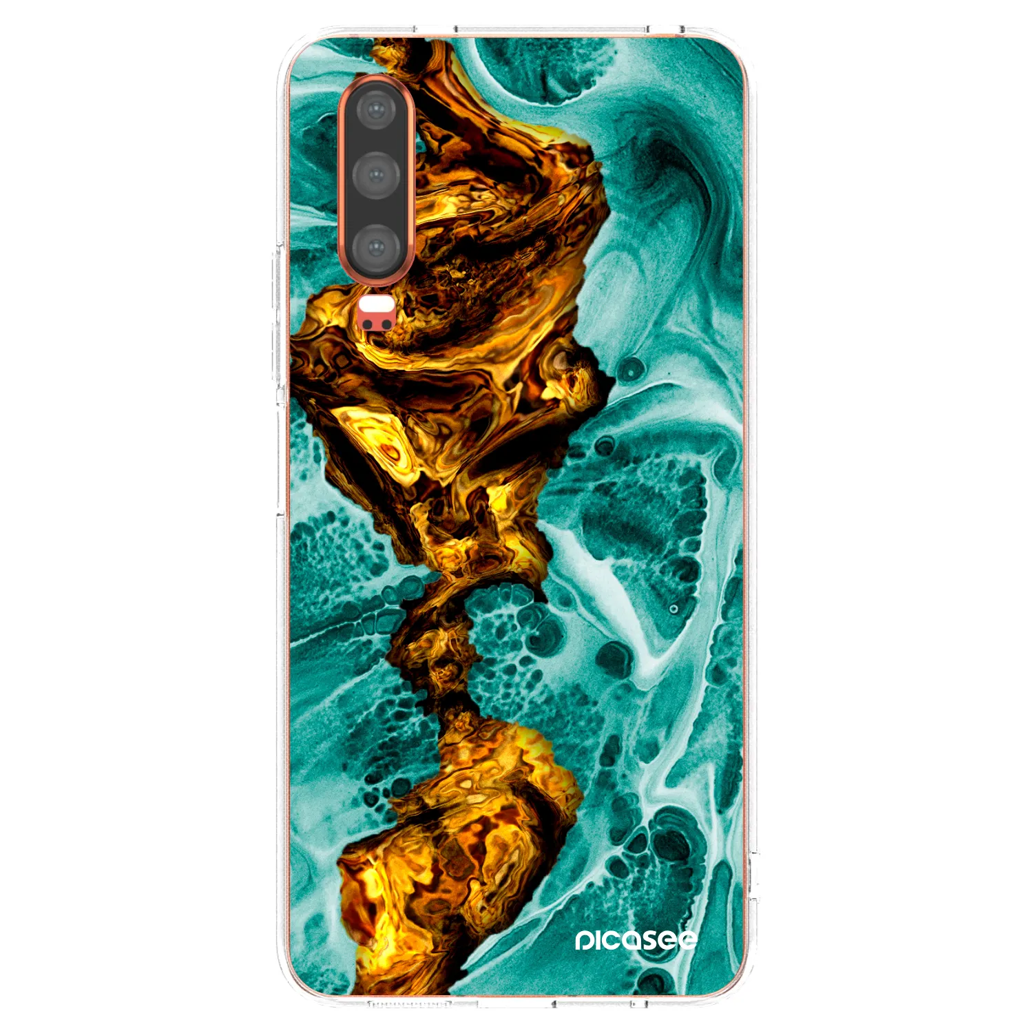 Picasee silikónový prehľadný obal pre Huawei P30 - Goldsky
