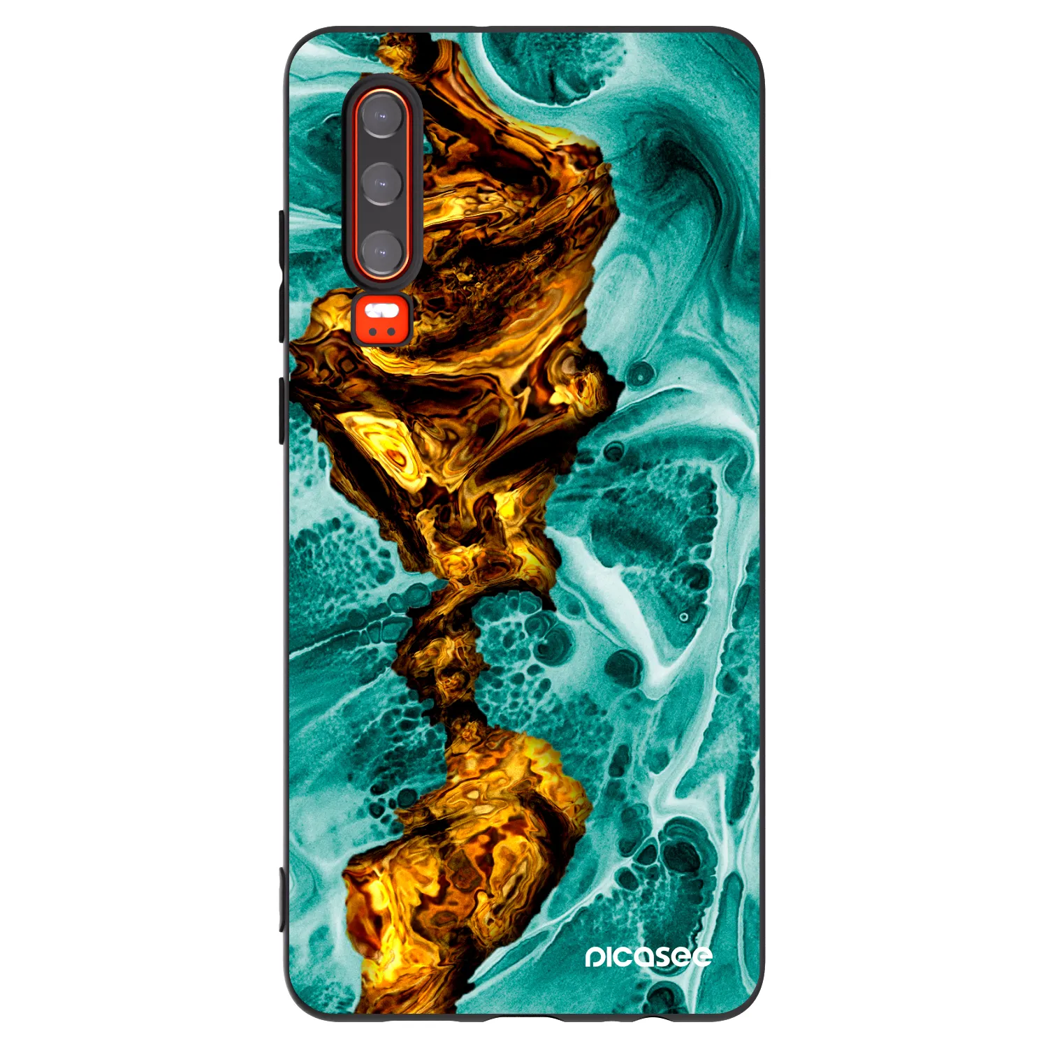 Picasee silikónový čierny obal pre Huawei P30 - Goldsky