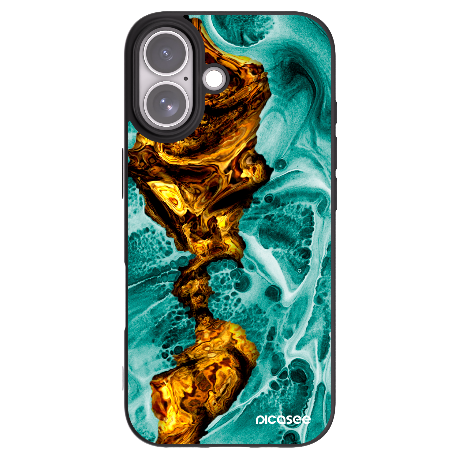 Picasee silikónový čierny obal pre Apple iPhone 17 - Goldsky