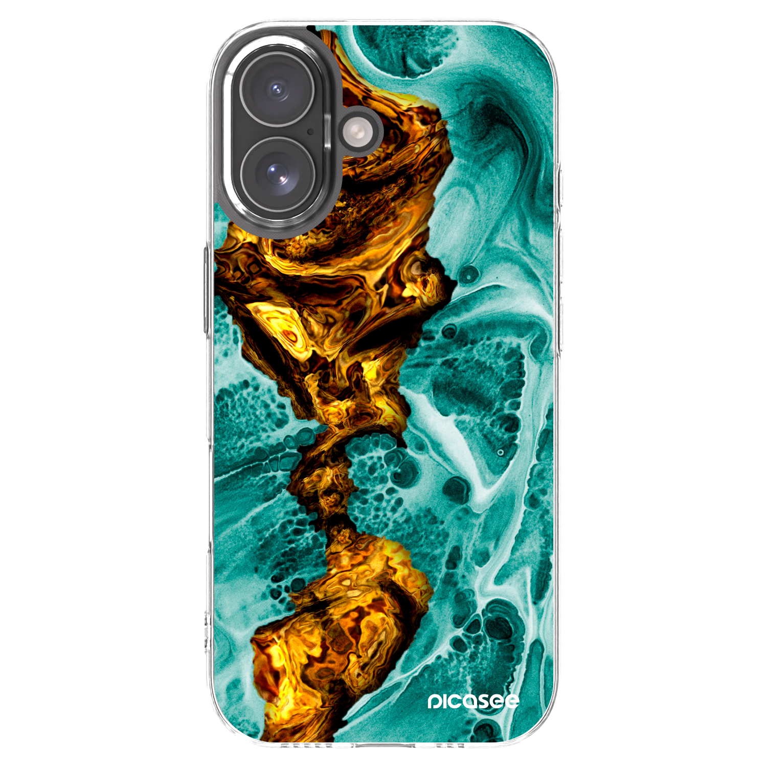 Picasee silikónový prehľadný obal pre Apple iPhone 17 - Goldsky