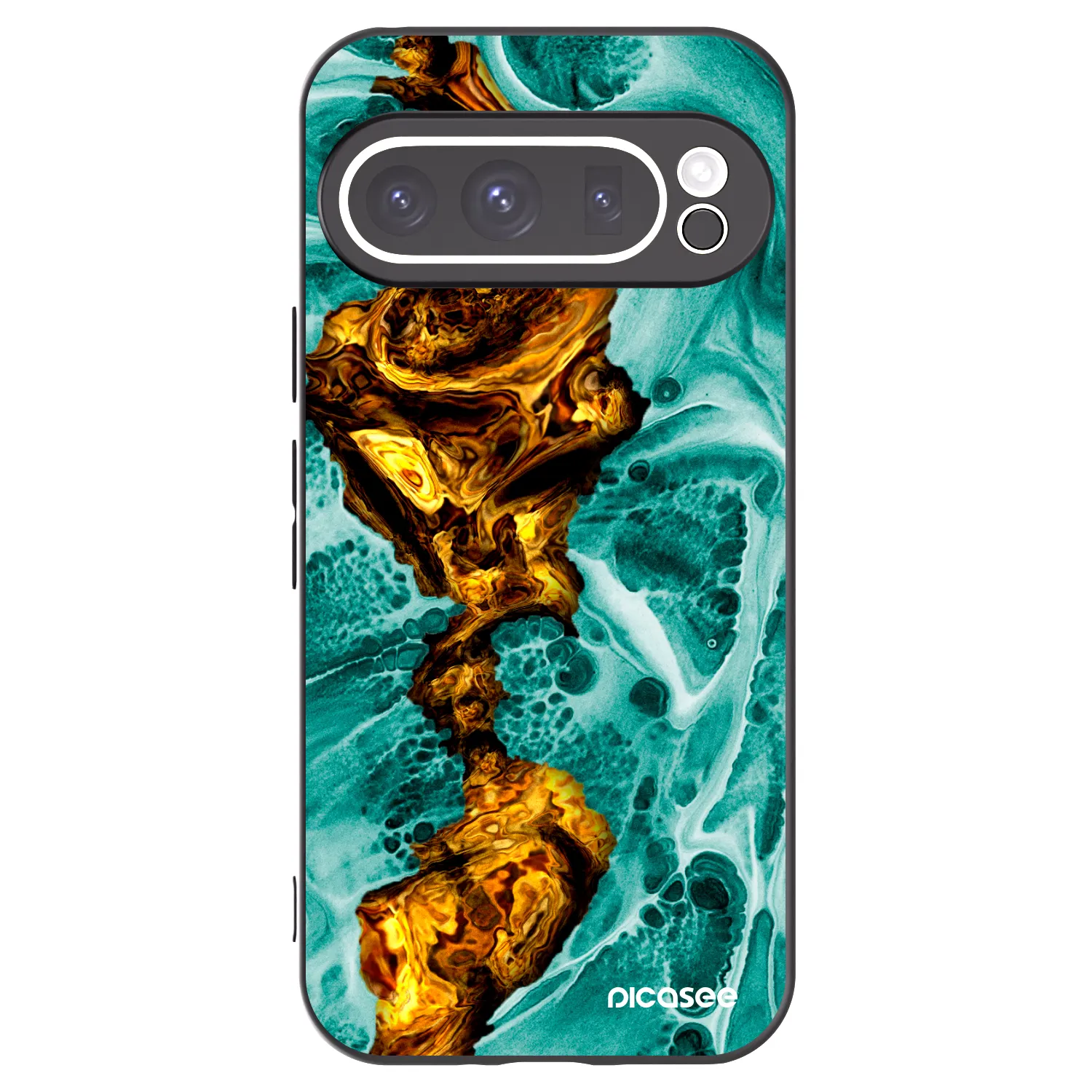 Picasee silikónový čierny obal pre Google Pixel 9 Pro XL - Goldsky