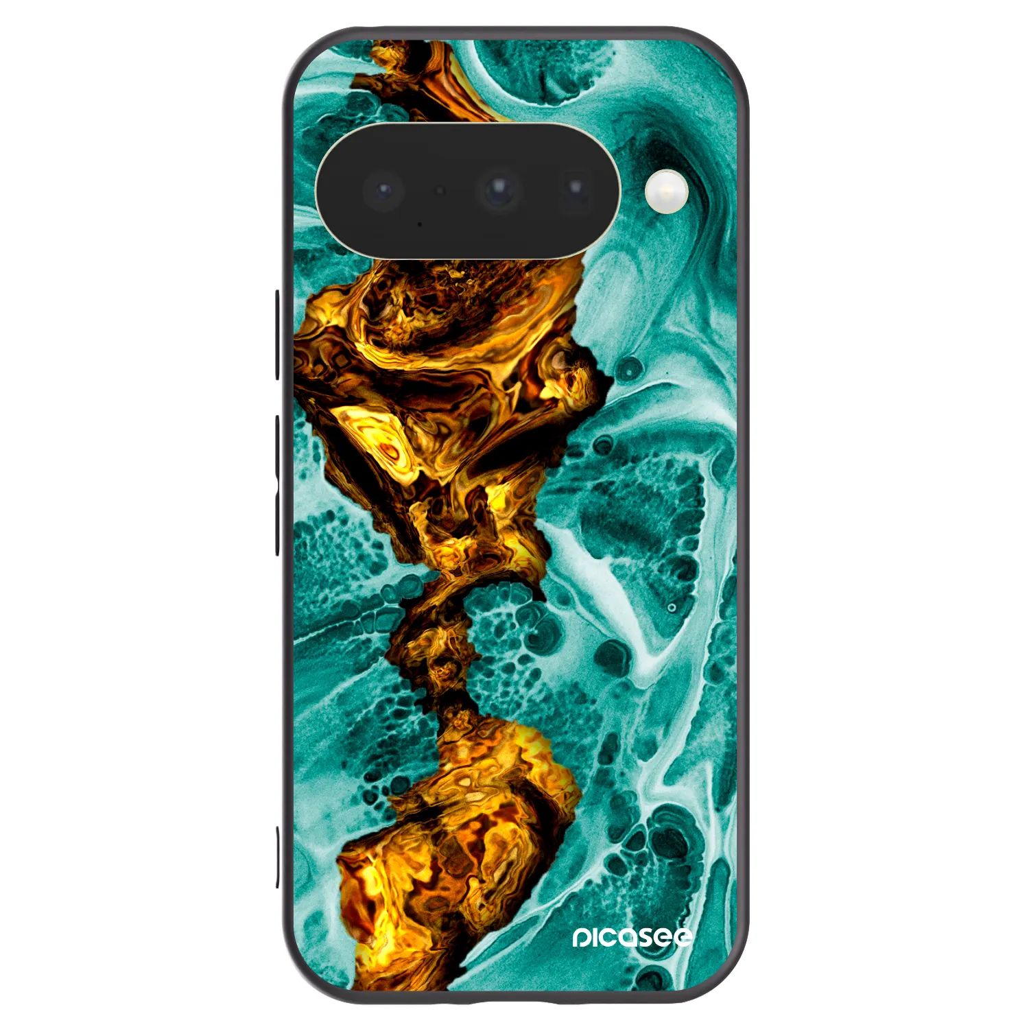 Picasee silikónový čierny obal pre Google Pixel 10 - Goldsky