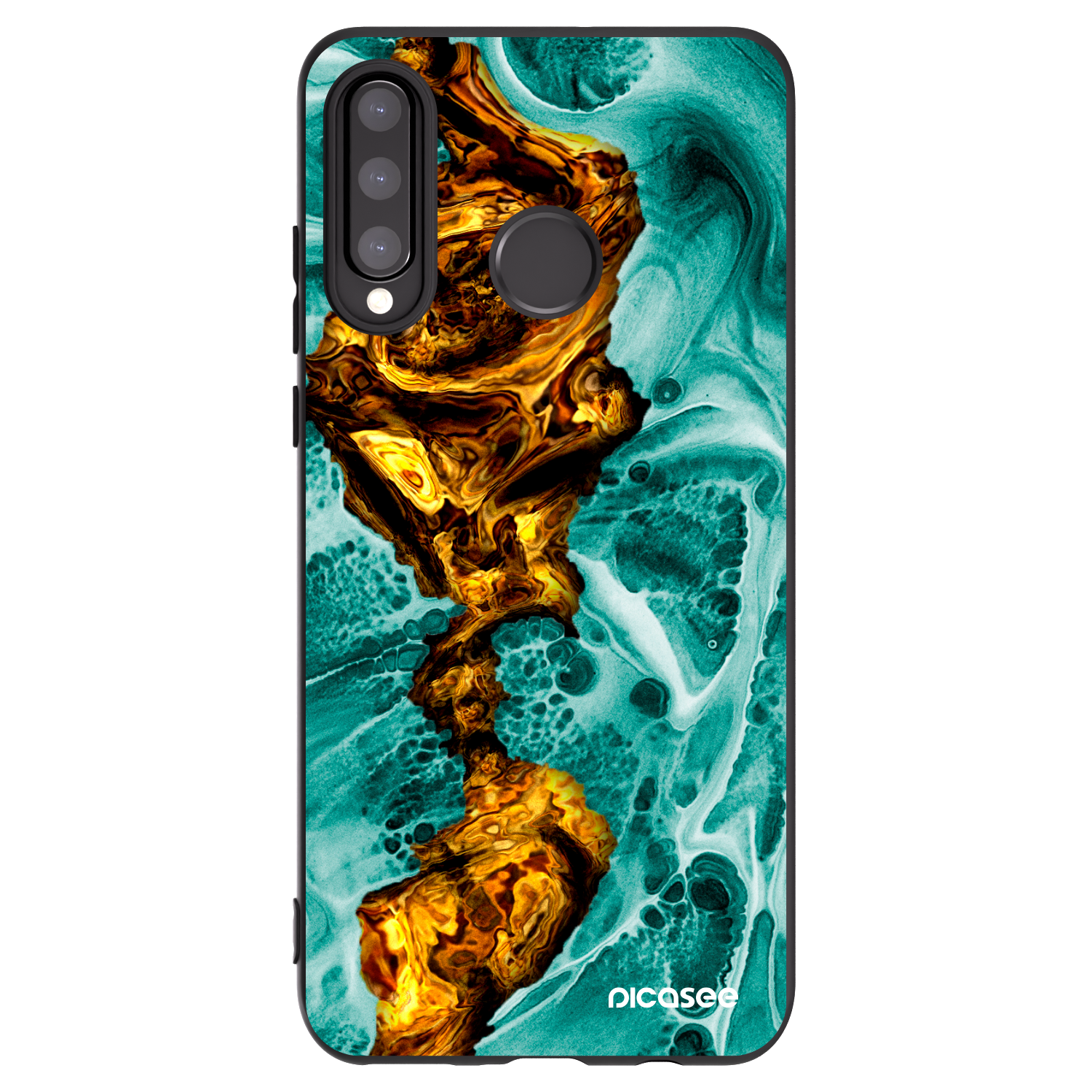 Picasee silikónový čierny obal pre Huawei P30 Lite - Goldsky