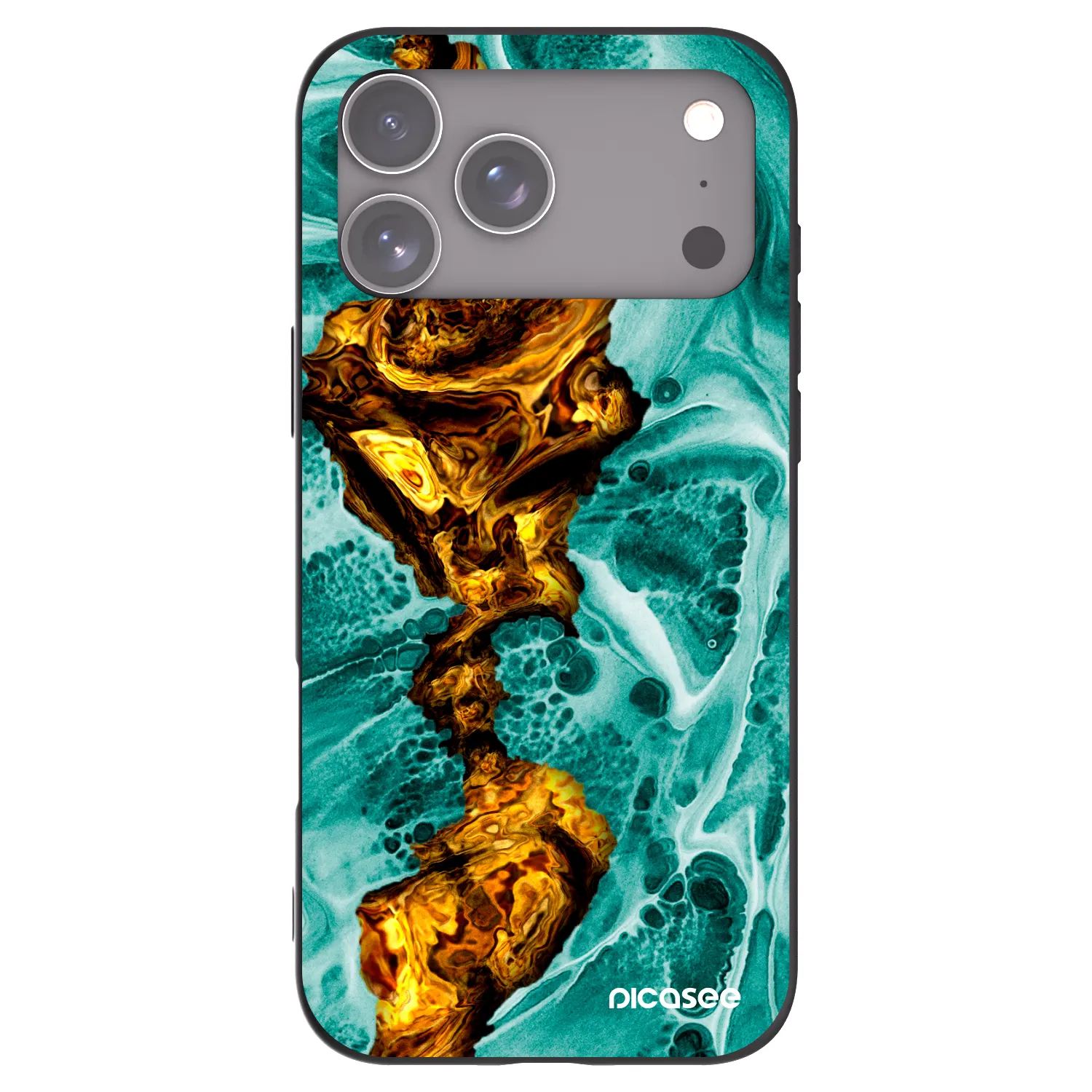 Picasee silikónový čierny obal pre Apple iPhone 18 Pro Max - Goldsky