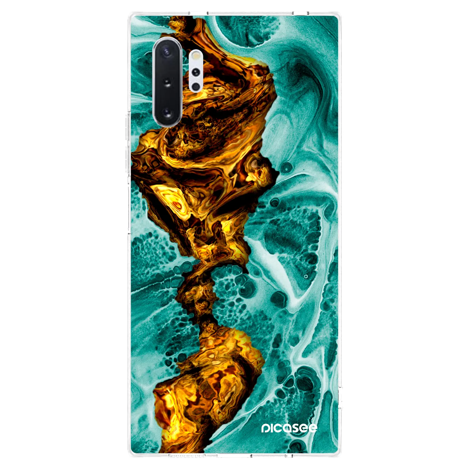 Picasee silikónový prehľadný obal pre Samsung Galaxy Note 10+ N975F - Goldsky