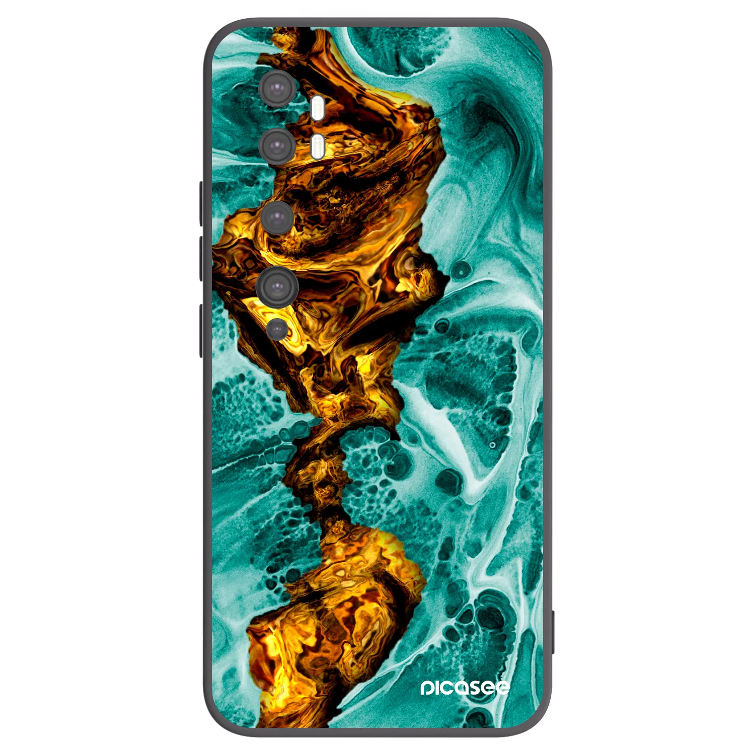 Picasee silikónový čierny obal pre Xiaomi Mi Note 10 (Pro) - Goldsky