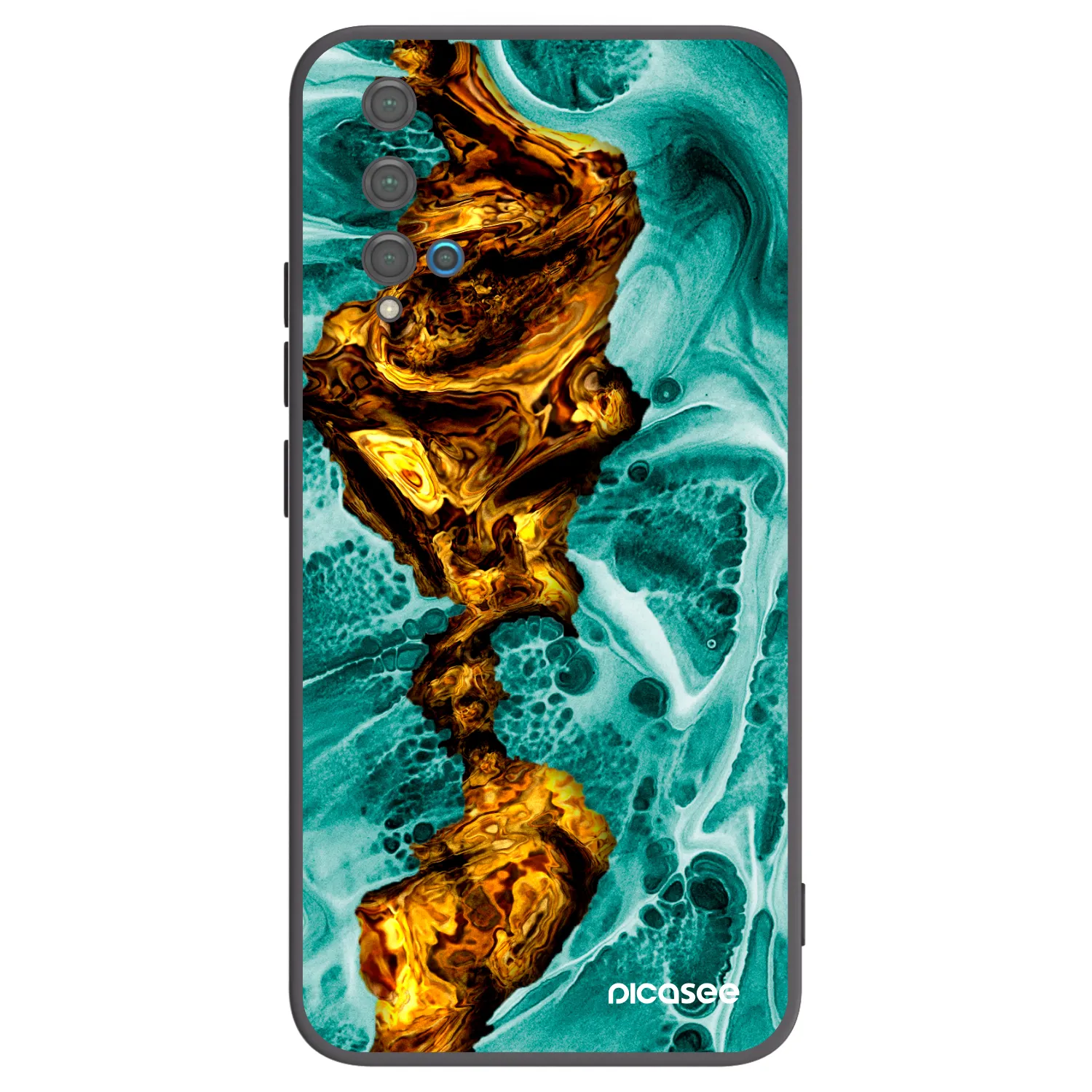 Picasee silikónový čierny obal pre Huawei Nova 5T - Goldsky