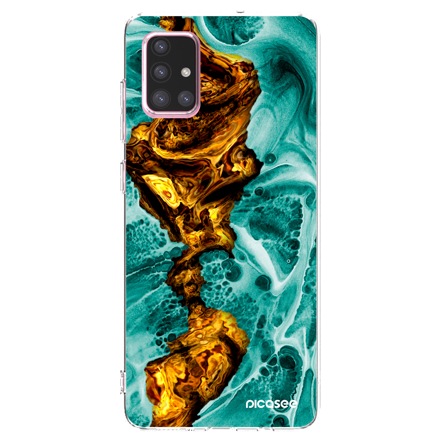 Picasee silikónový prehľadný obal pre Samsung Galaxy A71 A715F - Goldsky
