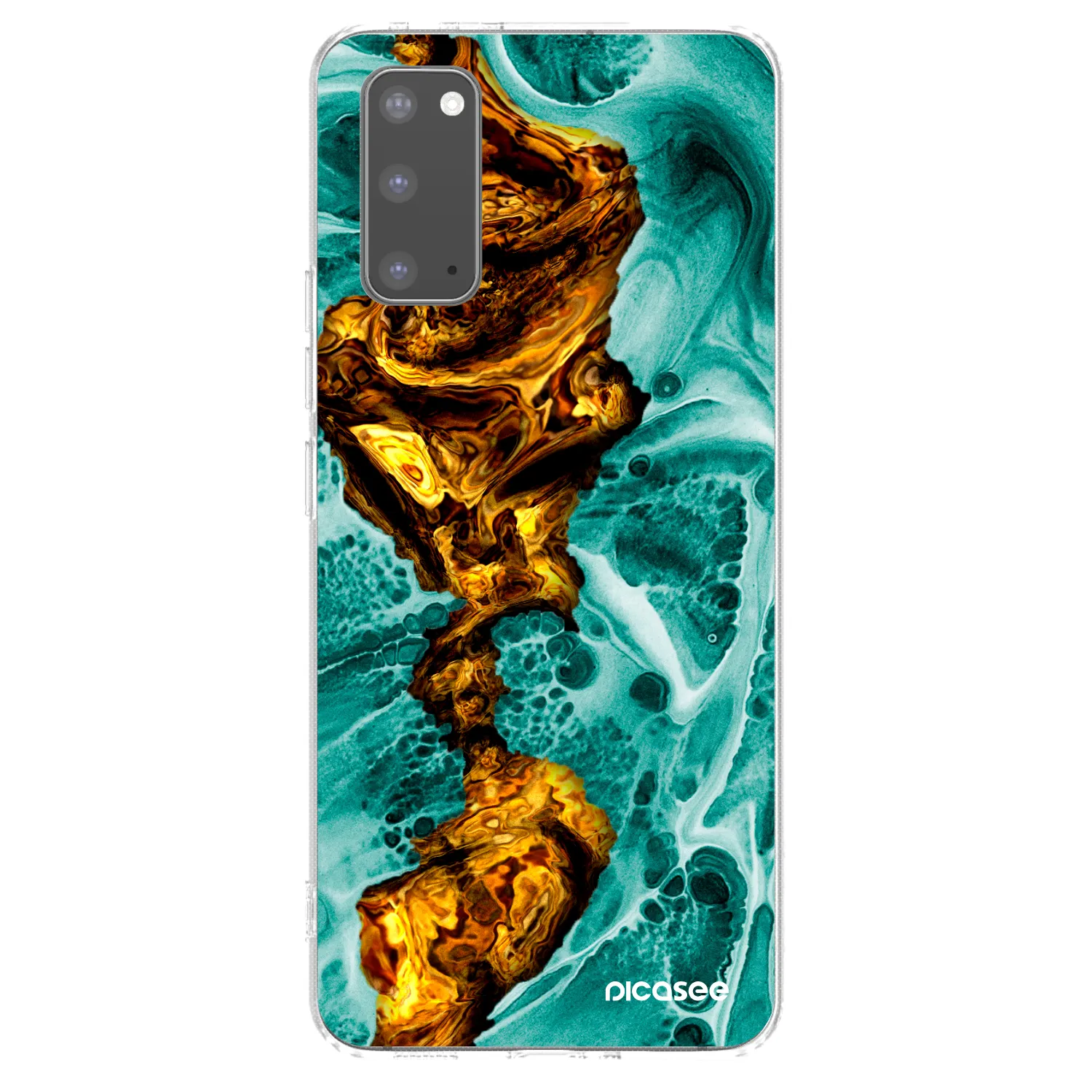 Picasee silikónový prehľadný obal pre Samsung Galaxy S20 G980F - Goldsky