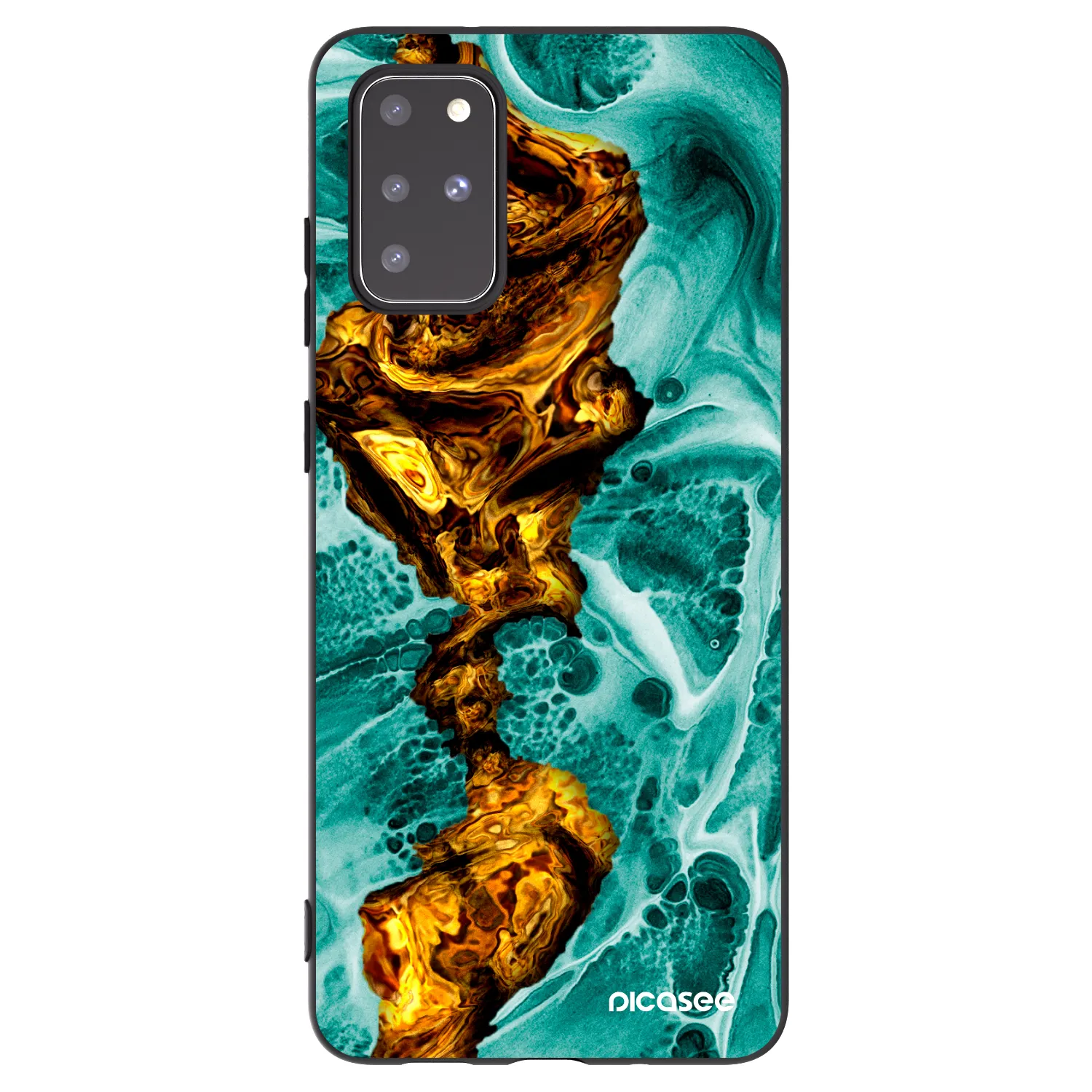 Picasee silikónový čierny obal pre Samsung Galaxy S20+ G985F - Goldsky