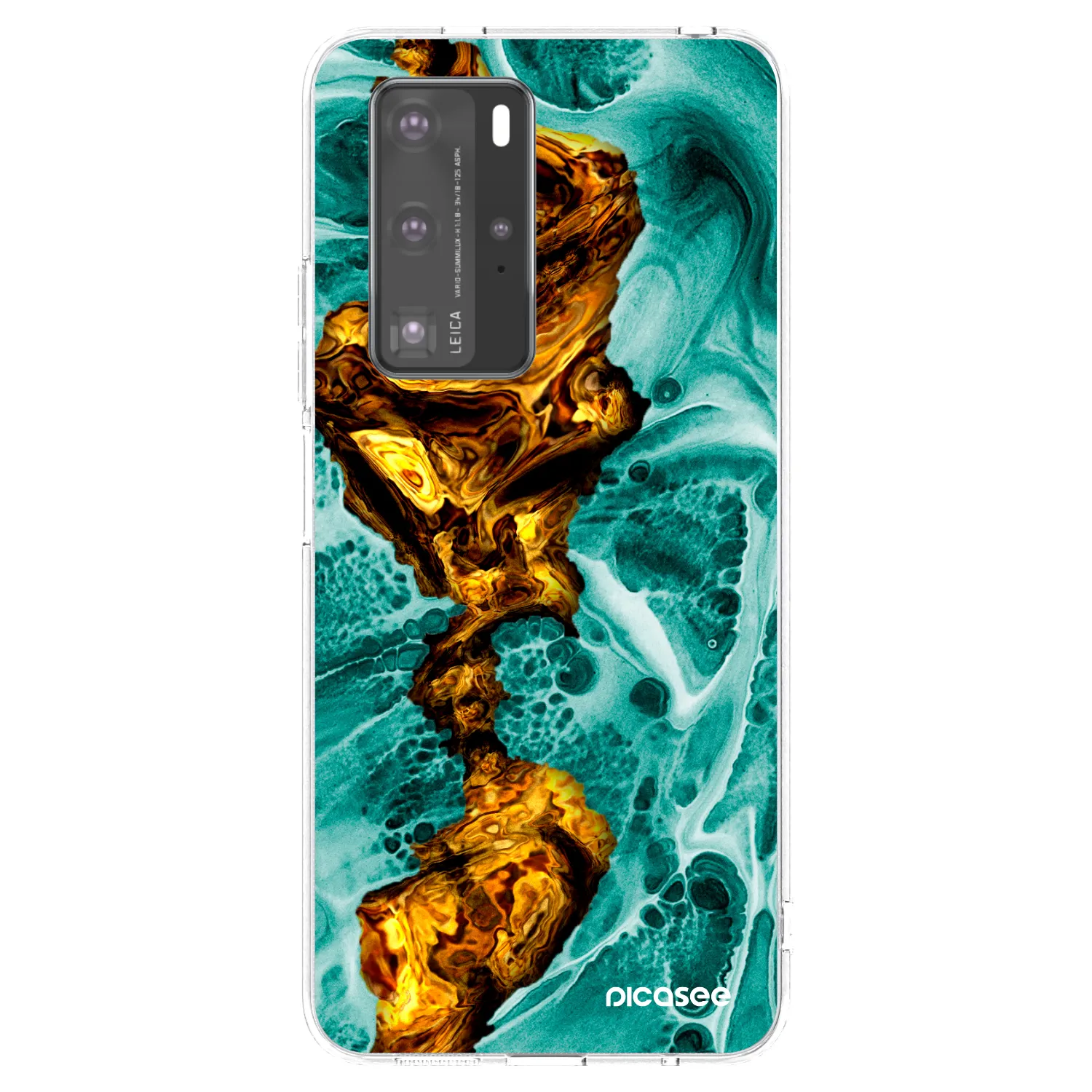 Picasee silikónový prehľadný obal pre Huawei P40 Pro - Goldsky