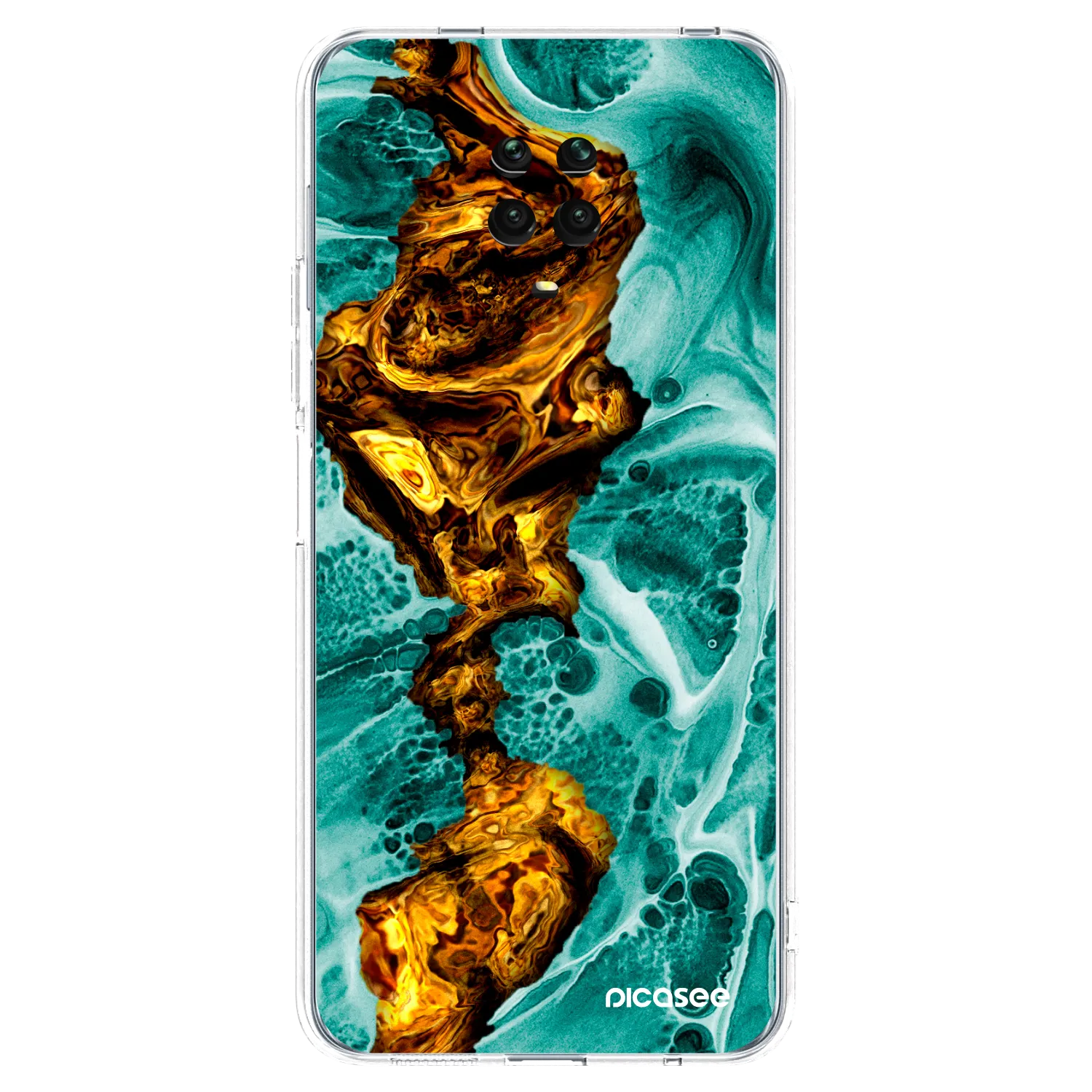 Picasee silikónový prehľadný obal pre Xiaomi Redmi Note 9S - Goldsky