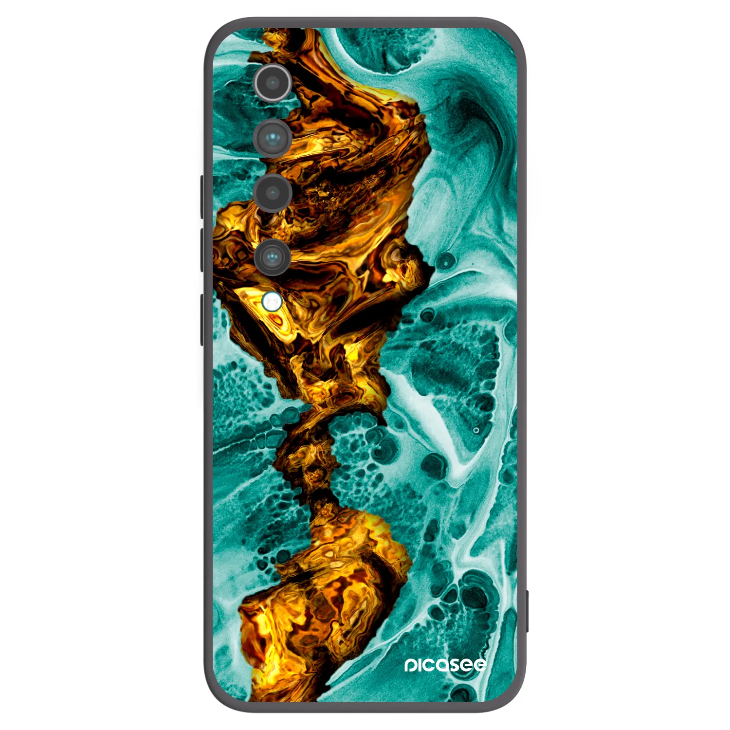 Picasee silikónový čierny obal pre Xiaomi Mi 10 - Goldsky
