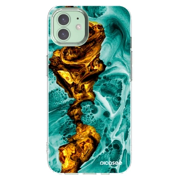 Picasee silikónový prehľadný obal pre Apple iPhone 12 - Goldsky