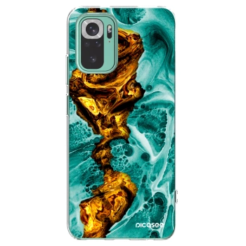 Picasee silikónový prehľadný obal pre Xiaomi Redmi Note 10 Pro - Goldsky