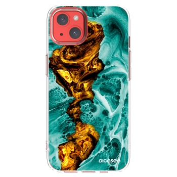 Picasee silikónový prehľadný obal pre Apple iPhone 13 - Goldsky