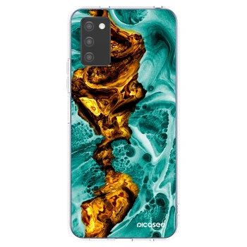Picasee silikónový prehľadný obal pre Samsung Galaxy A02s A025G - Goldsky